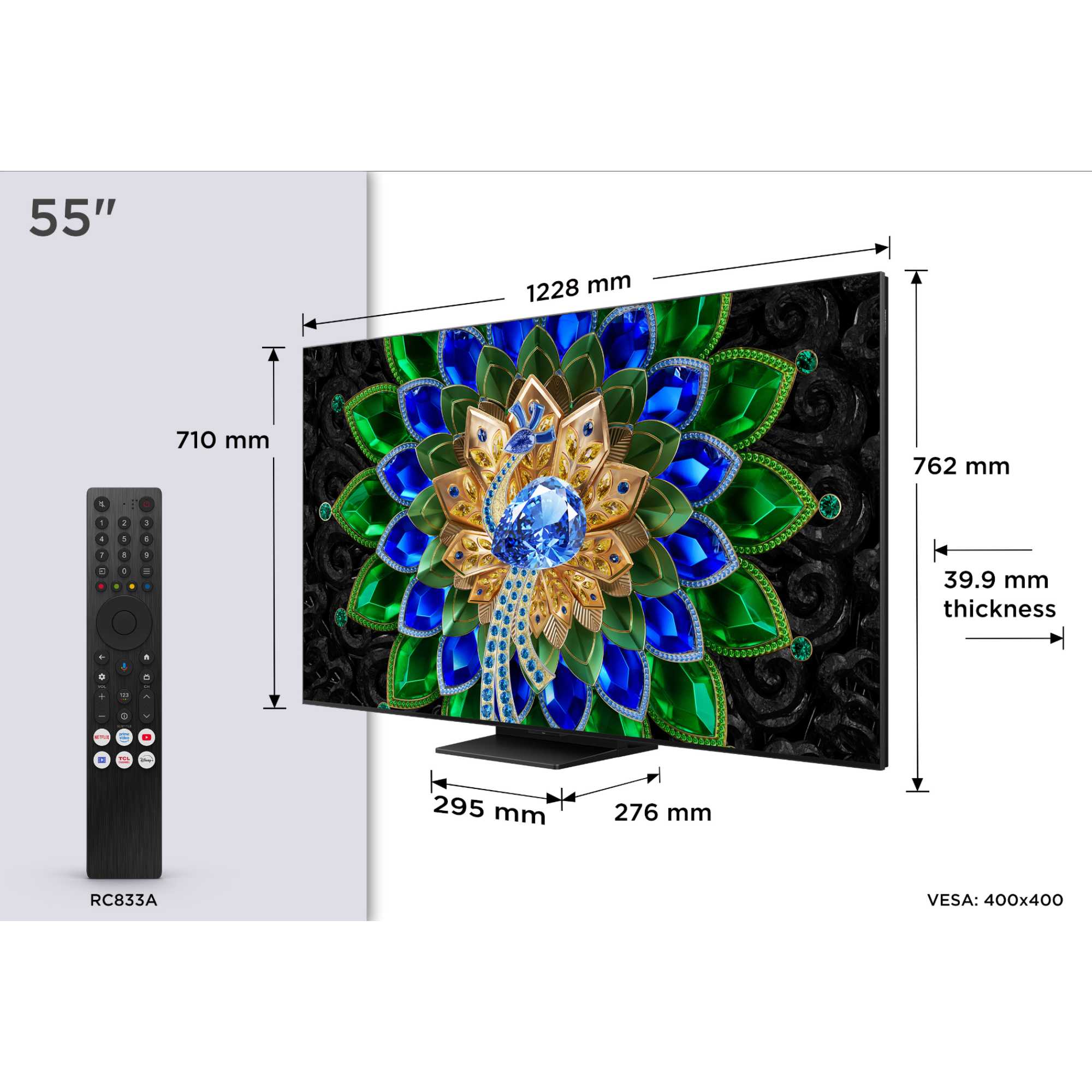 A400U 55" 4K Ultra HD QD-Mini LED HDR Smart TV - 55A400U-UK