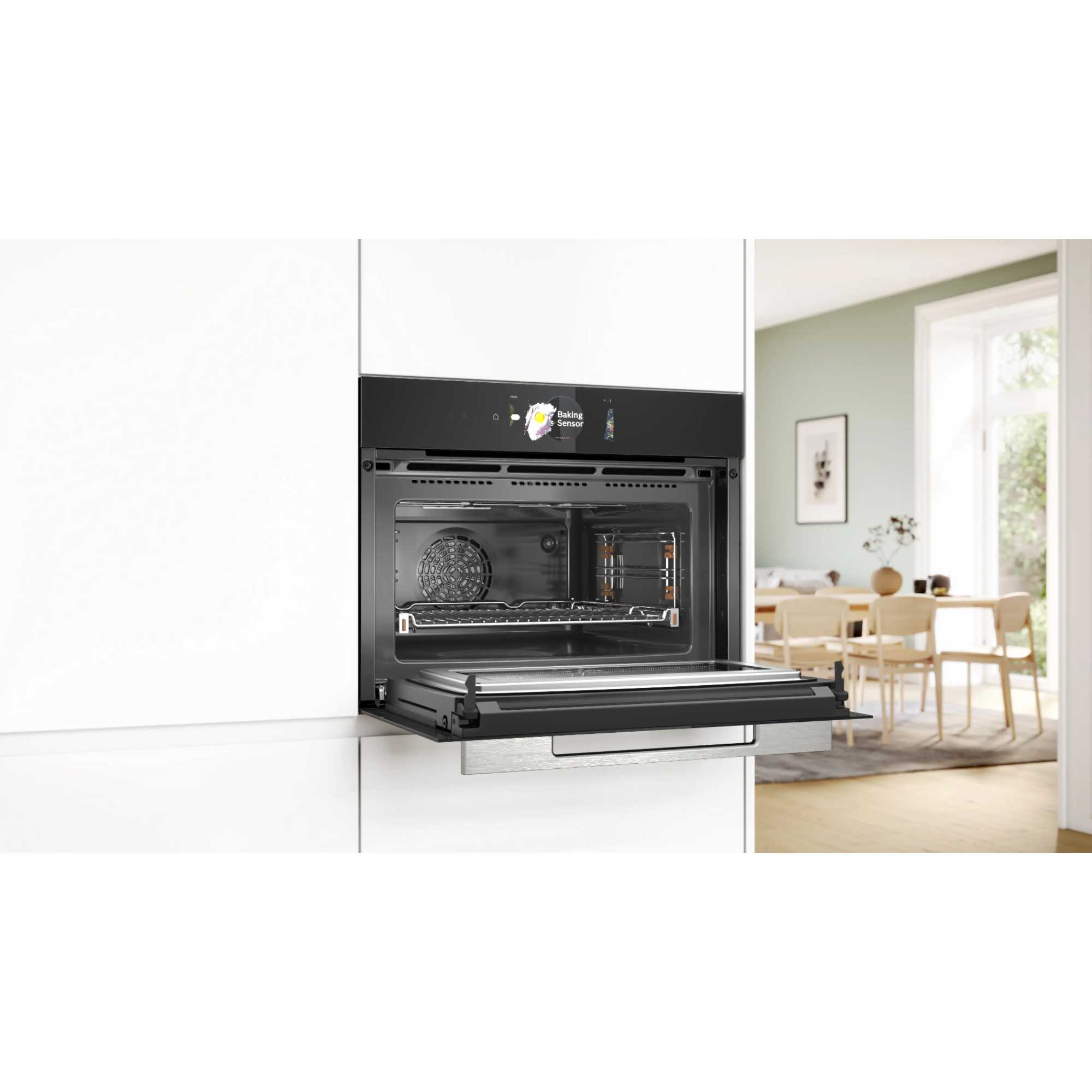 Series 8 CMG778NB1 Built-In Compact Oven with Microwave Function - Black