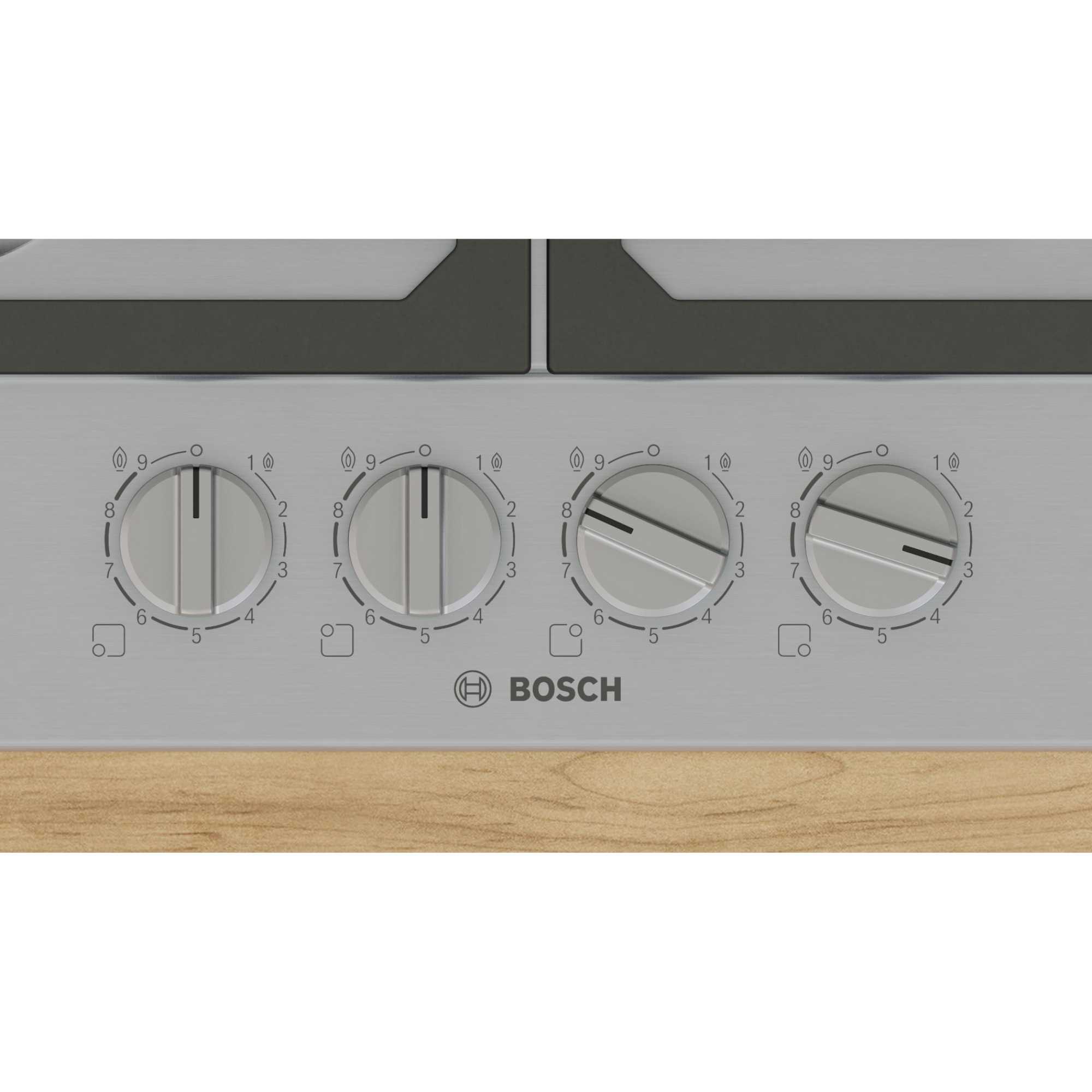 Bosch CP6A5I90 Serie 6 58cm 4 Zone Gas Hob - Stainless Steel