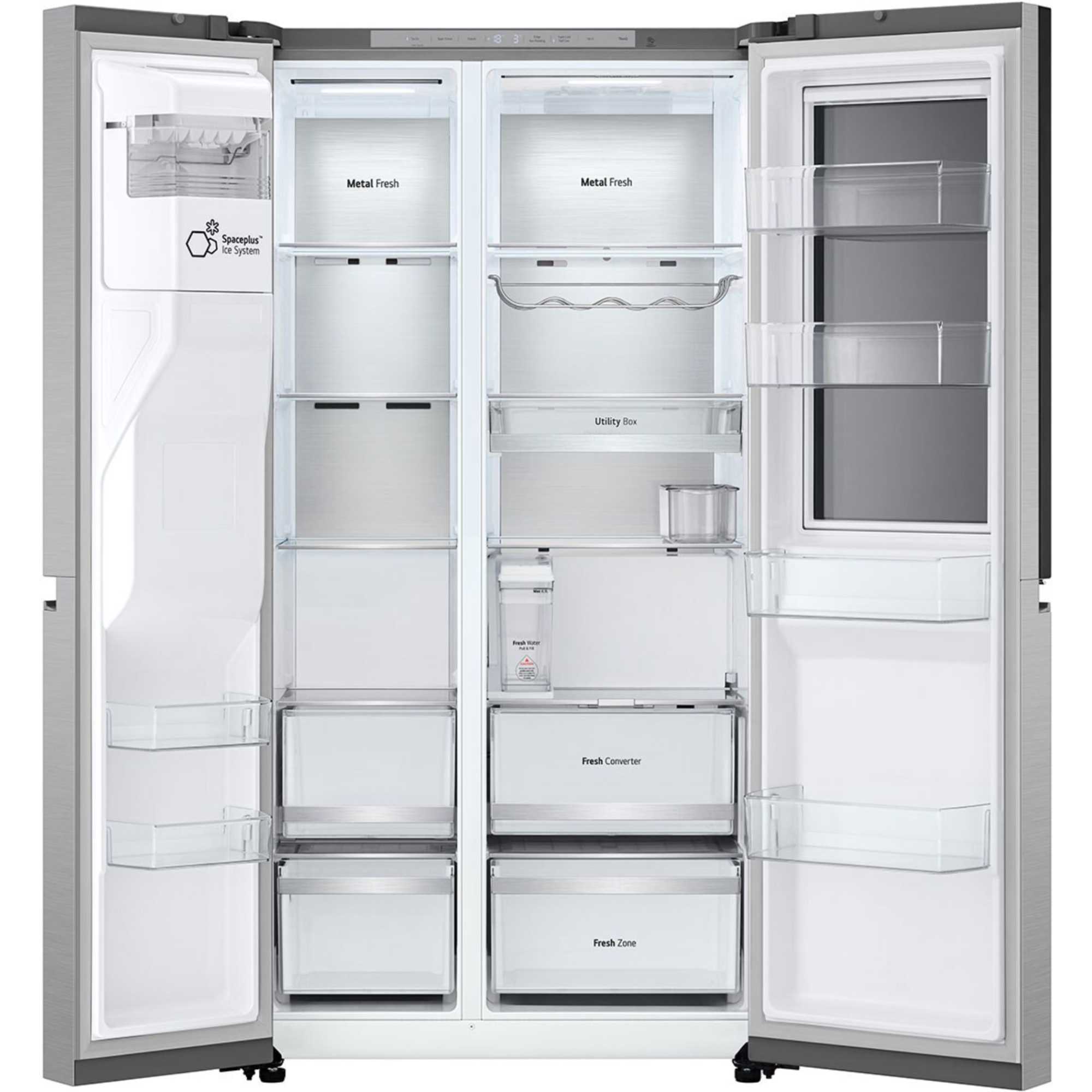 GSXE91BSAD 628L Door-In-Door American Style Fridge Freezer - Silver