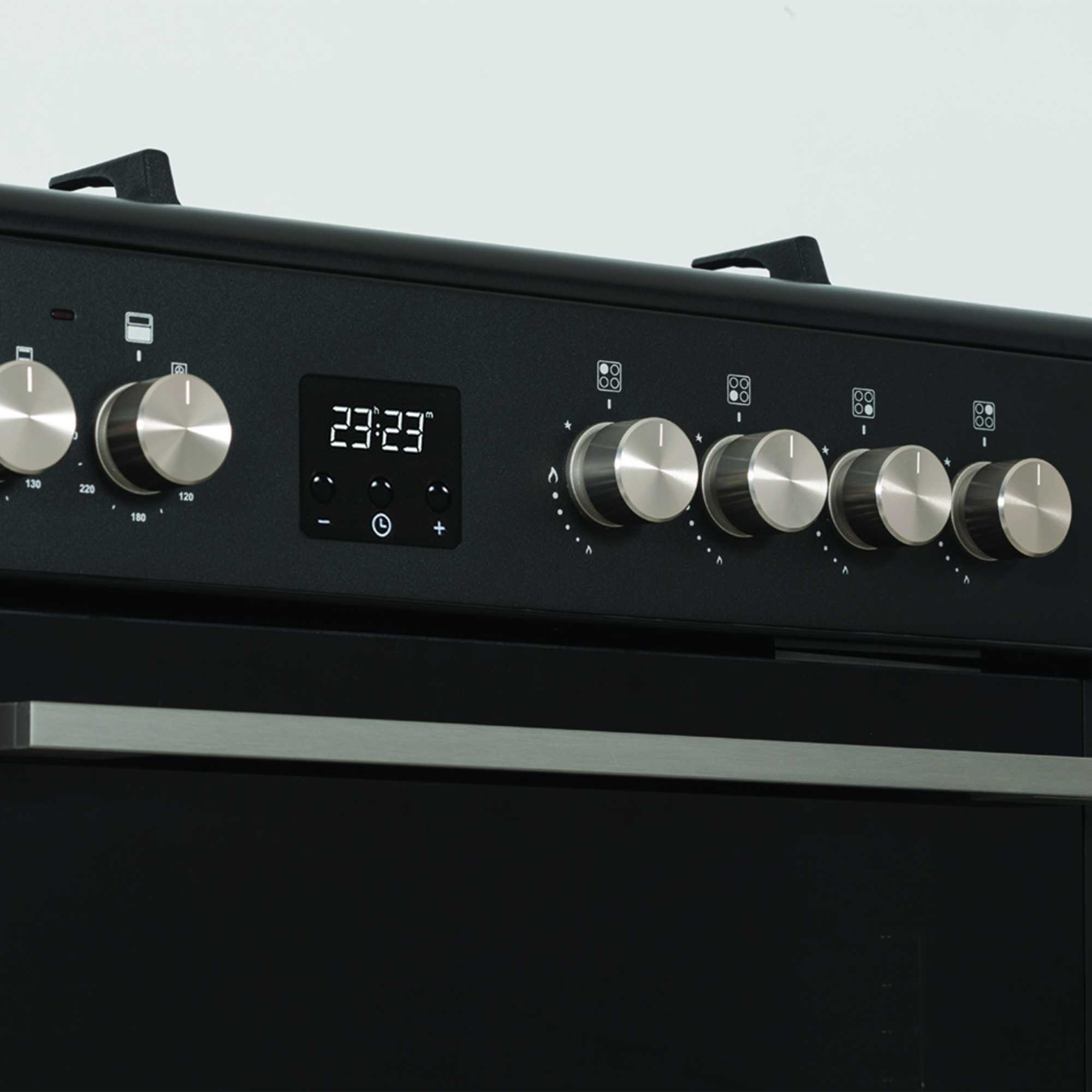 C60DFDOA 600mm Dual Fuel Double Cooker with Wok Burner - Anthracite