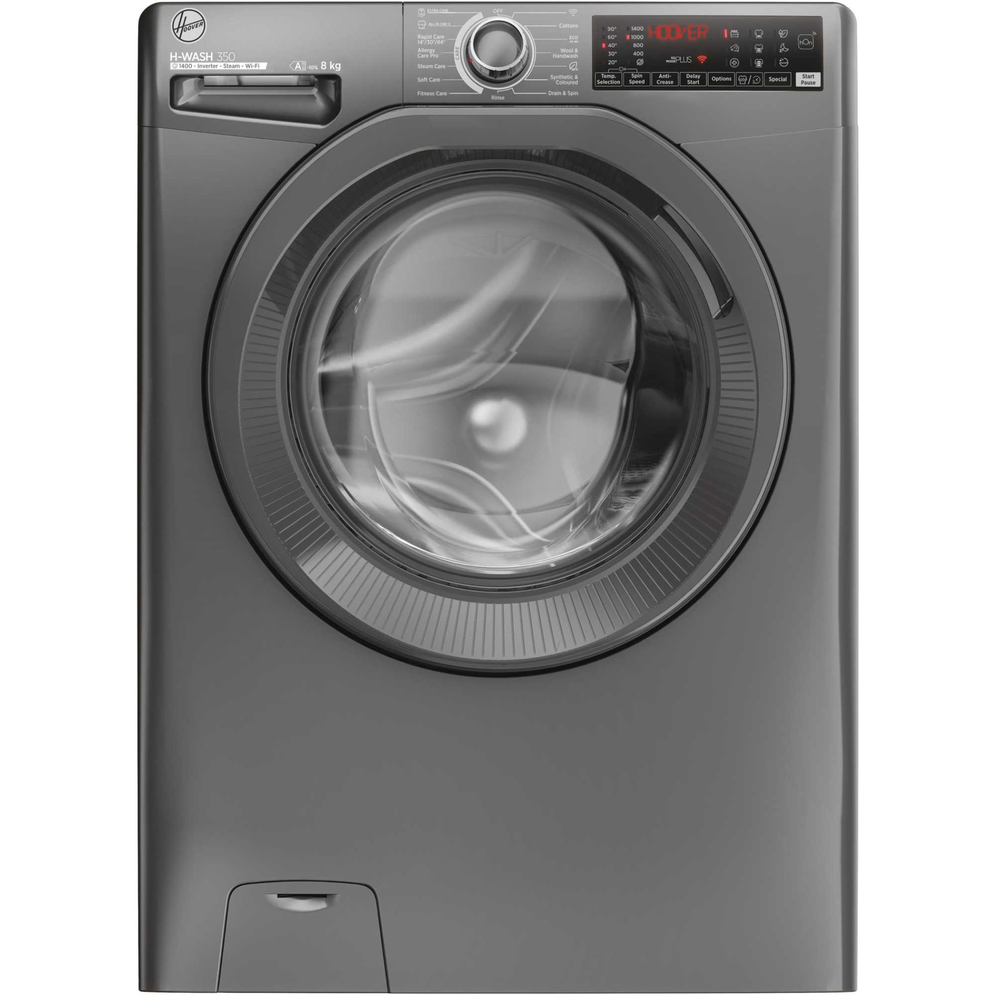 H3WPS486TMRR6-80 H-Wash 350 8kg 1400RPM Smart Washing Machine - Graphite