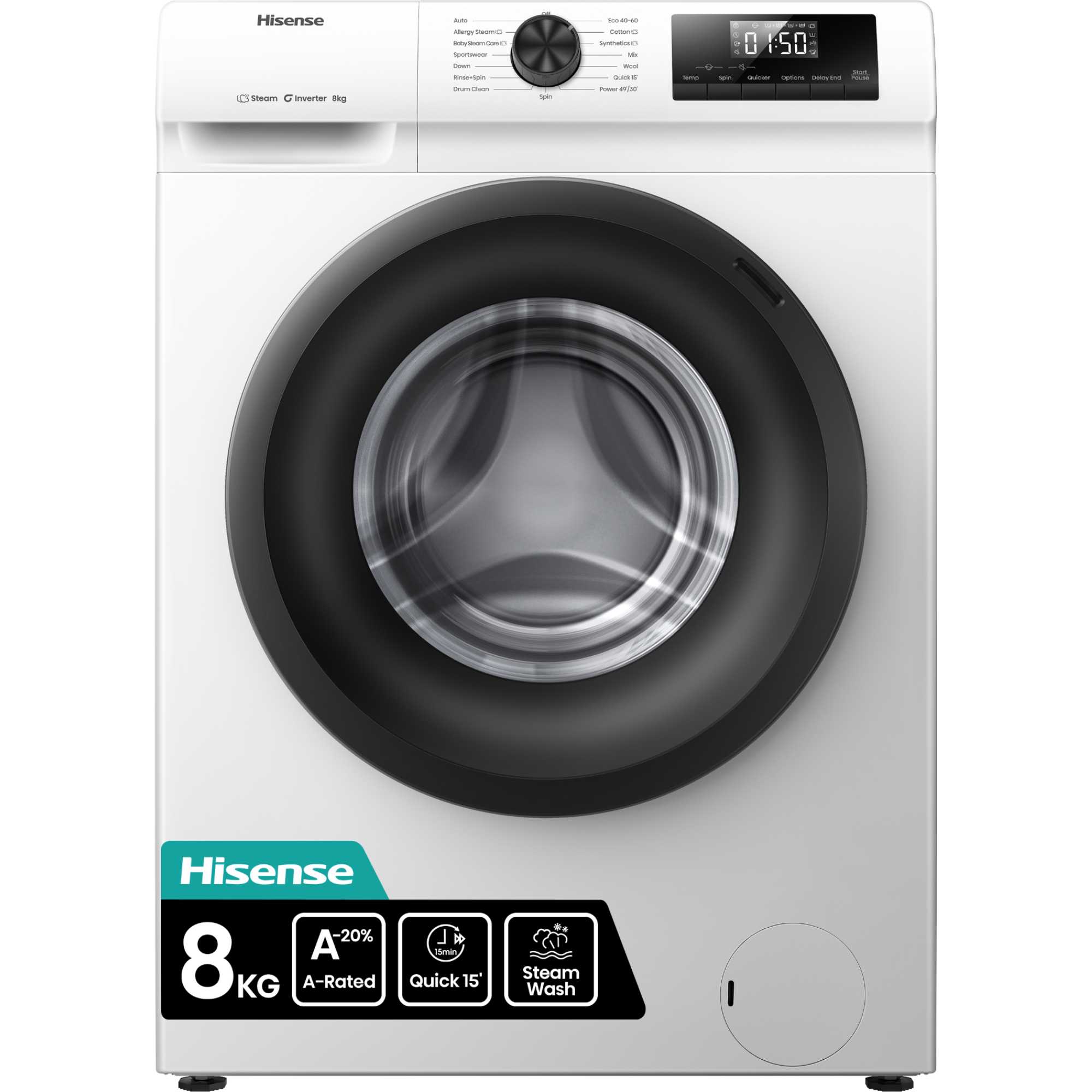 WF1Q8041BW 1 Series 8kg 1400rpm Washing Machine - White WF1Q8041BW 1 Series 8kg 1400rpm Washing Machine - White