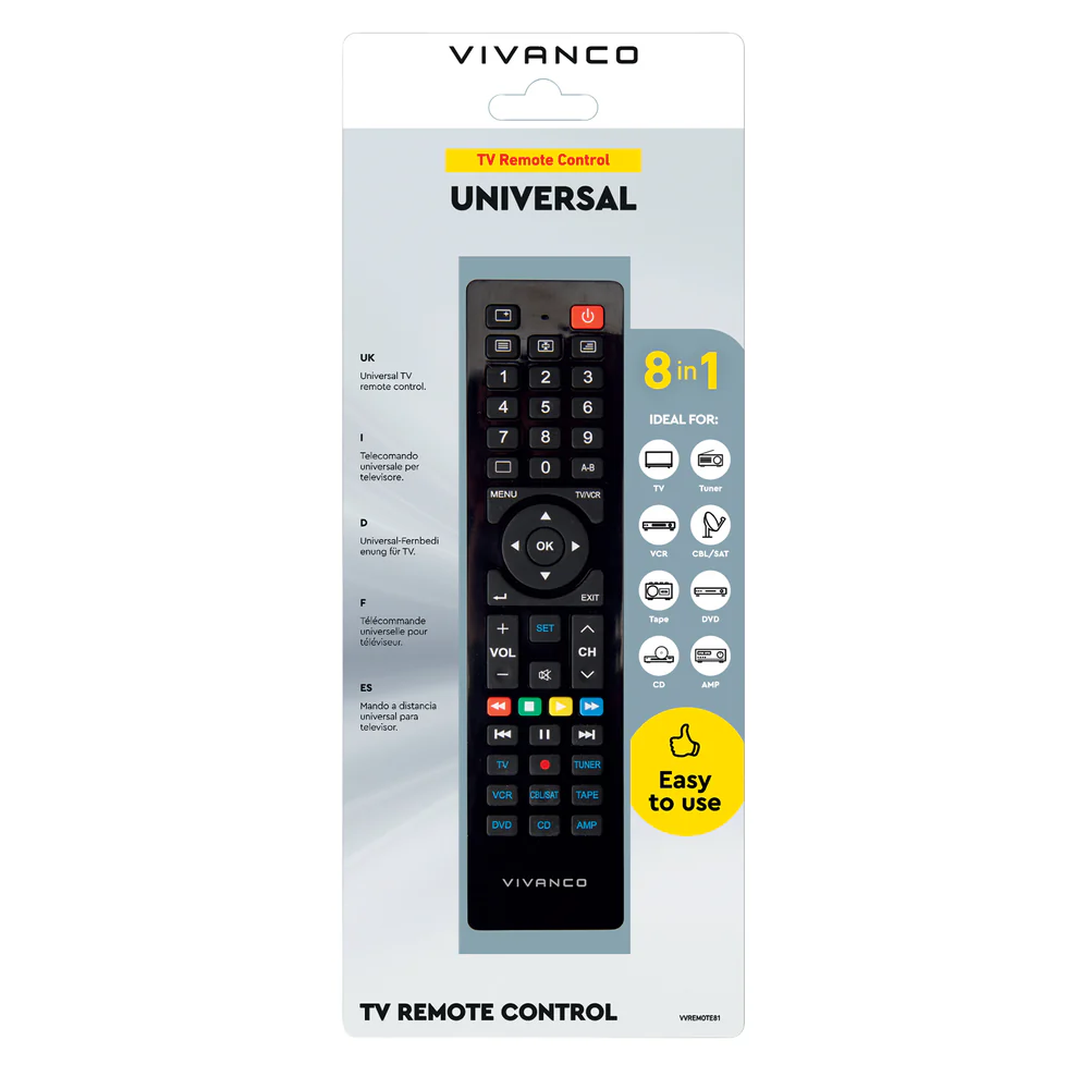 VVREMOTE81 8-in-1 Universal Remote Control