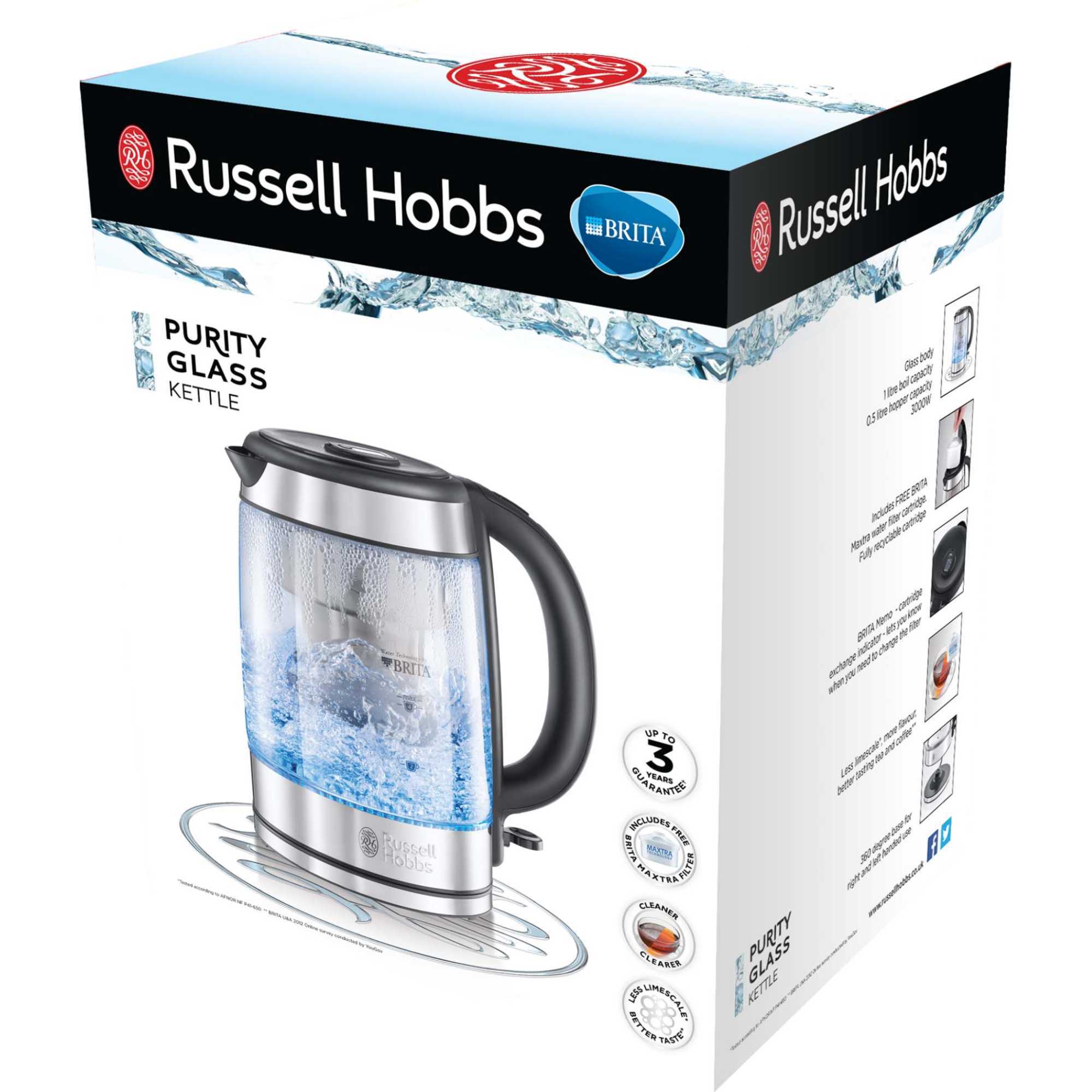 20760-10 1l Brita Purity Glass Water Filter Kettle