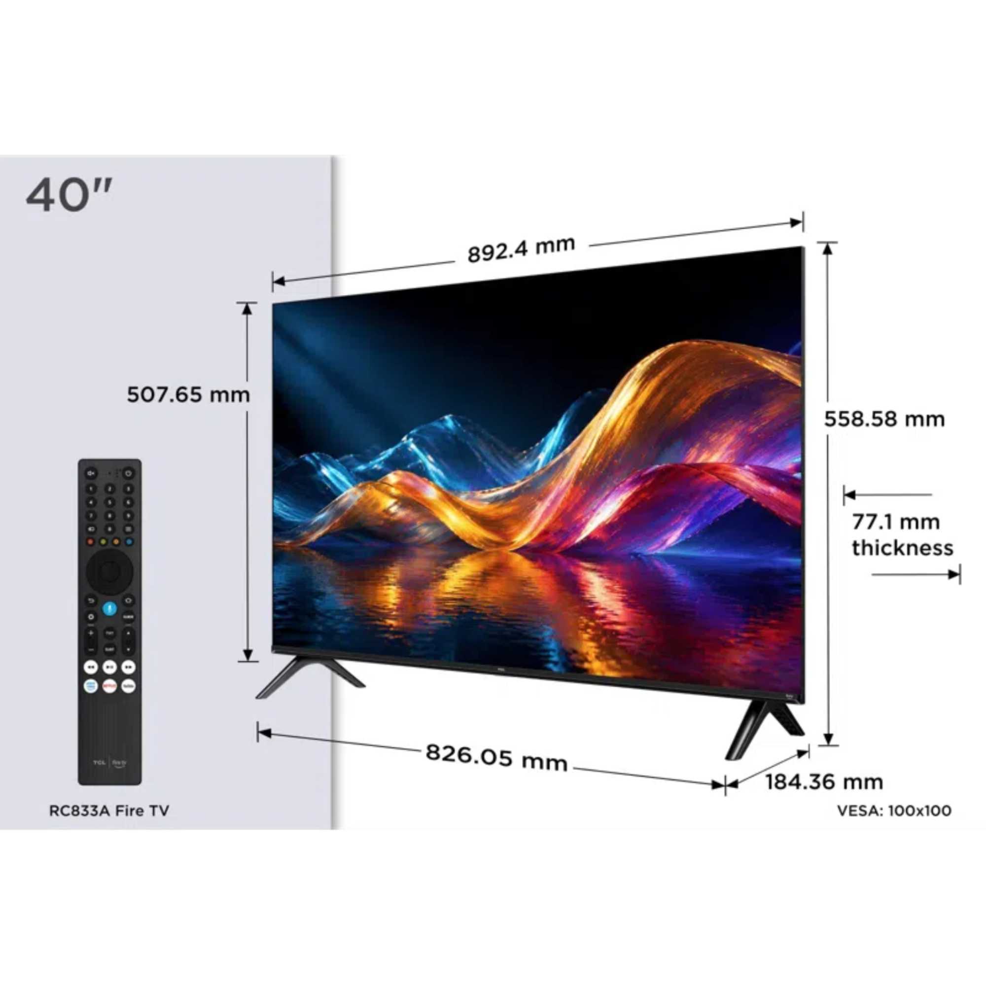 V5D-UK 40" Full HD HDR QLED Freely Smart TV - 40V5DUK
