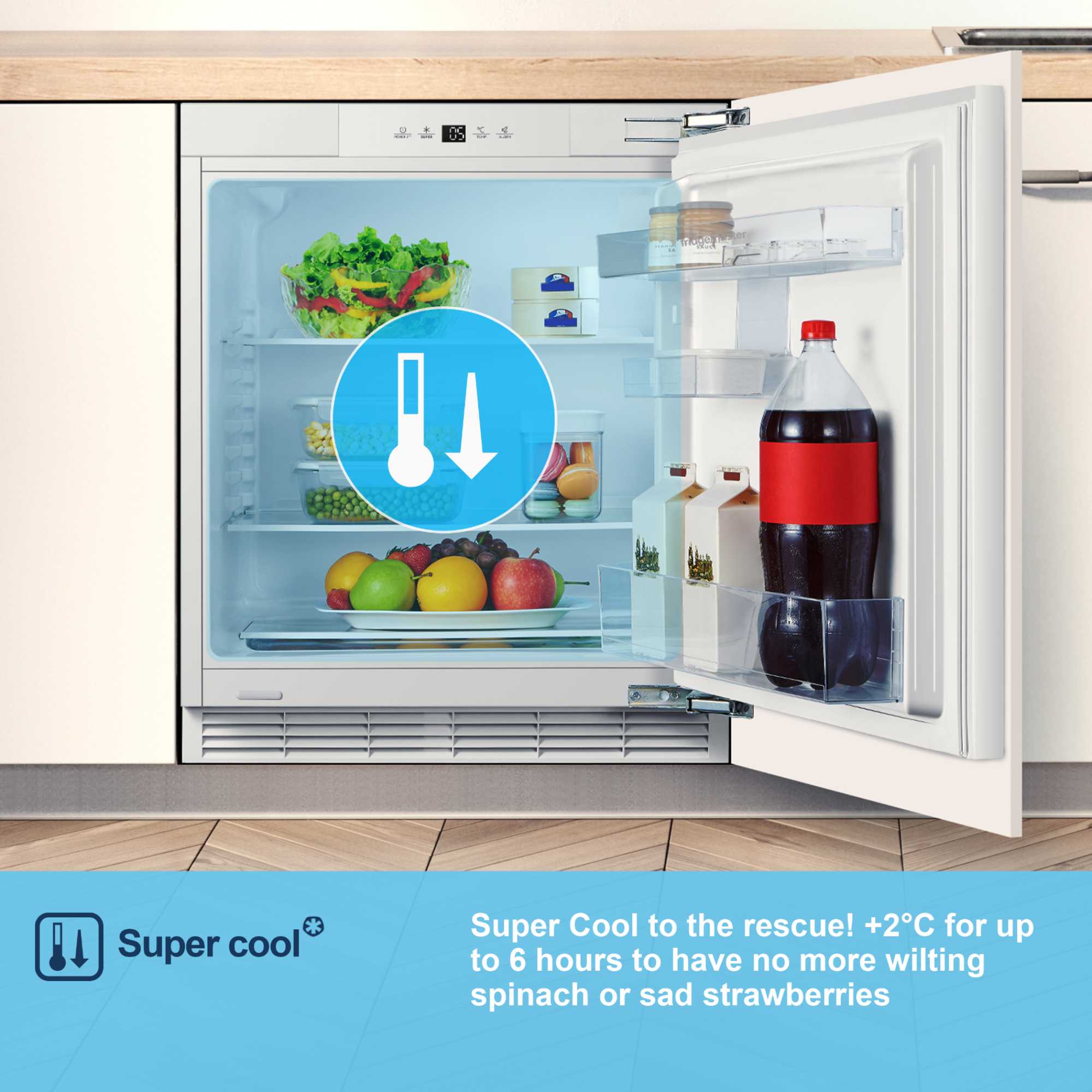 MBUL60138E 138l Built-In Larder Fridge