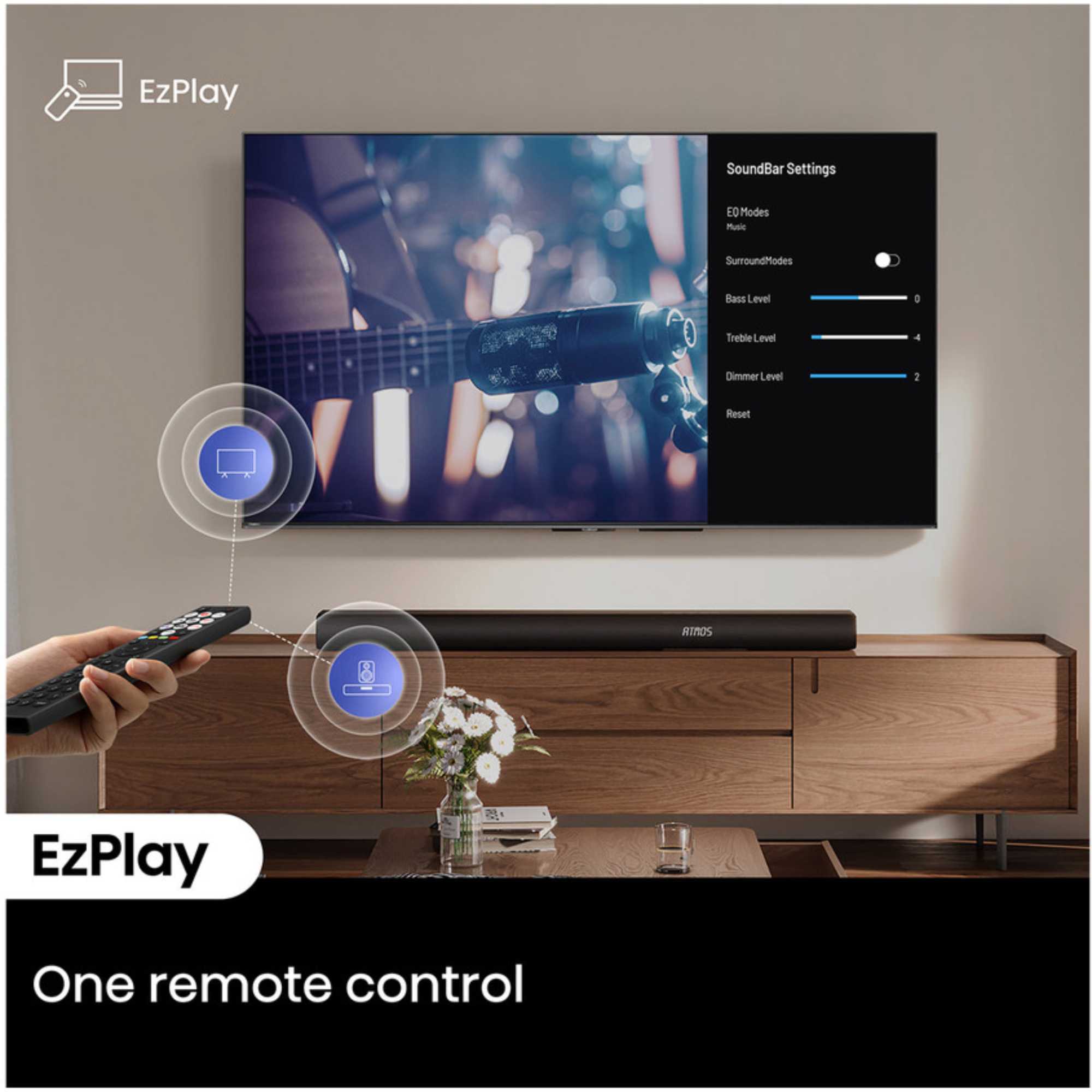 AX5100Q 5.1ch Dolby Atmos Soundbar with Wireless Subwoofer