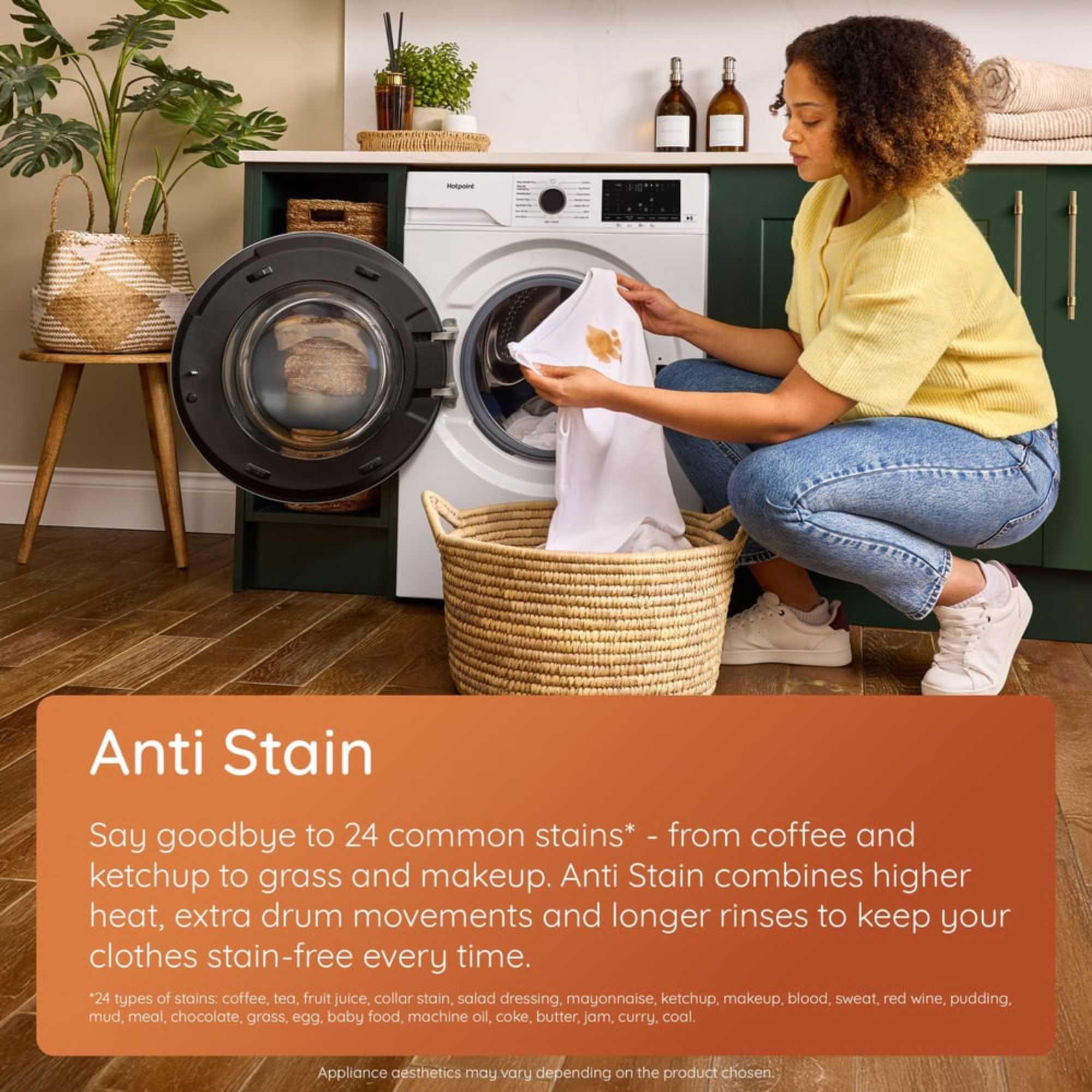 HBD 8680G AntiStain UK 8kg Wash 6kg DryWasher Dryer - Graphite