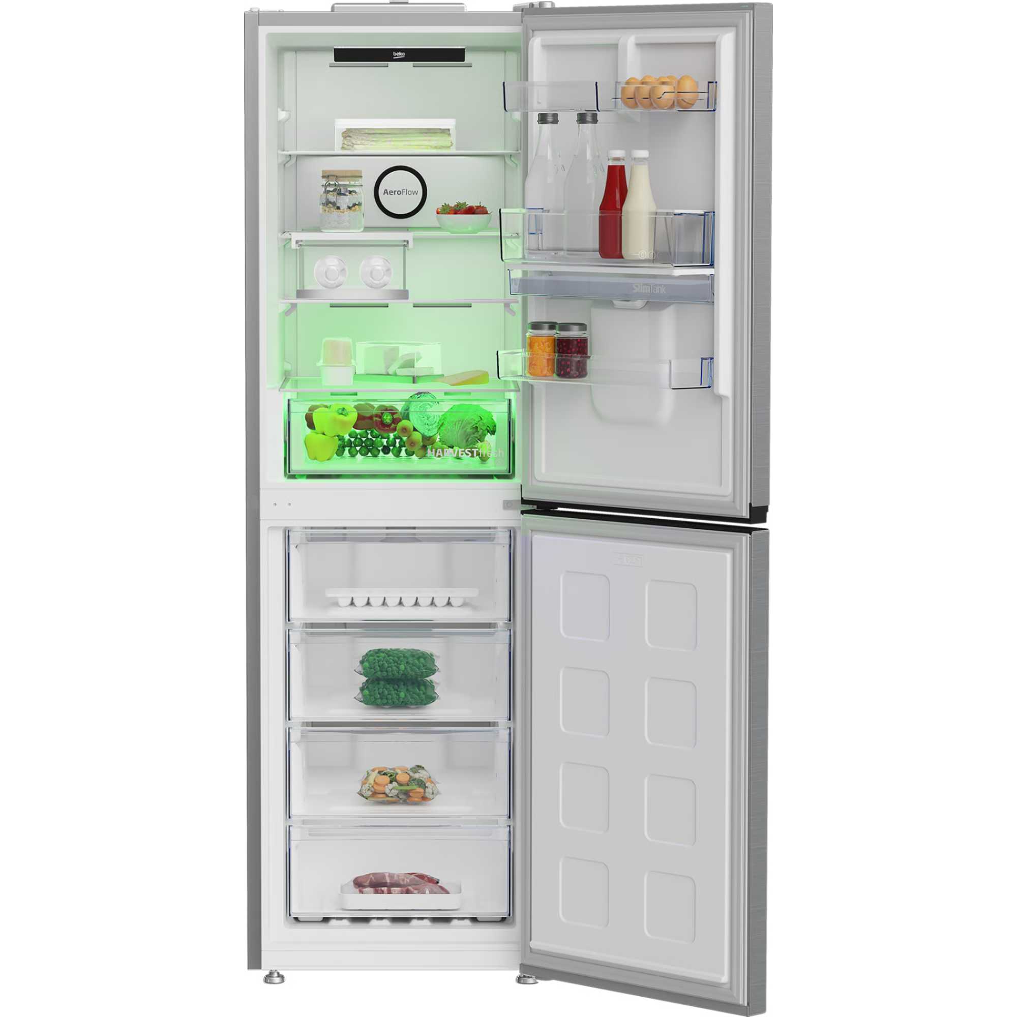 CNG4692DVPS 317l Frost Free Fridge Freezer - Stainless Steel