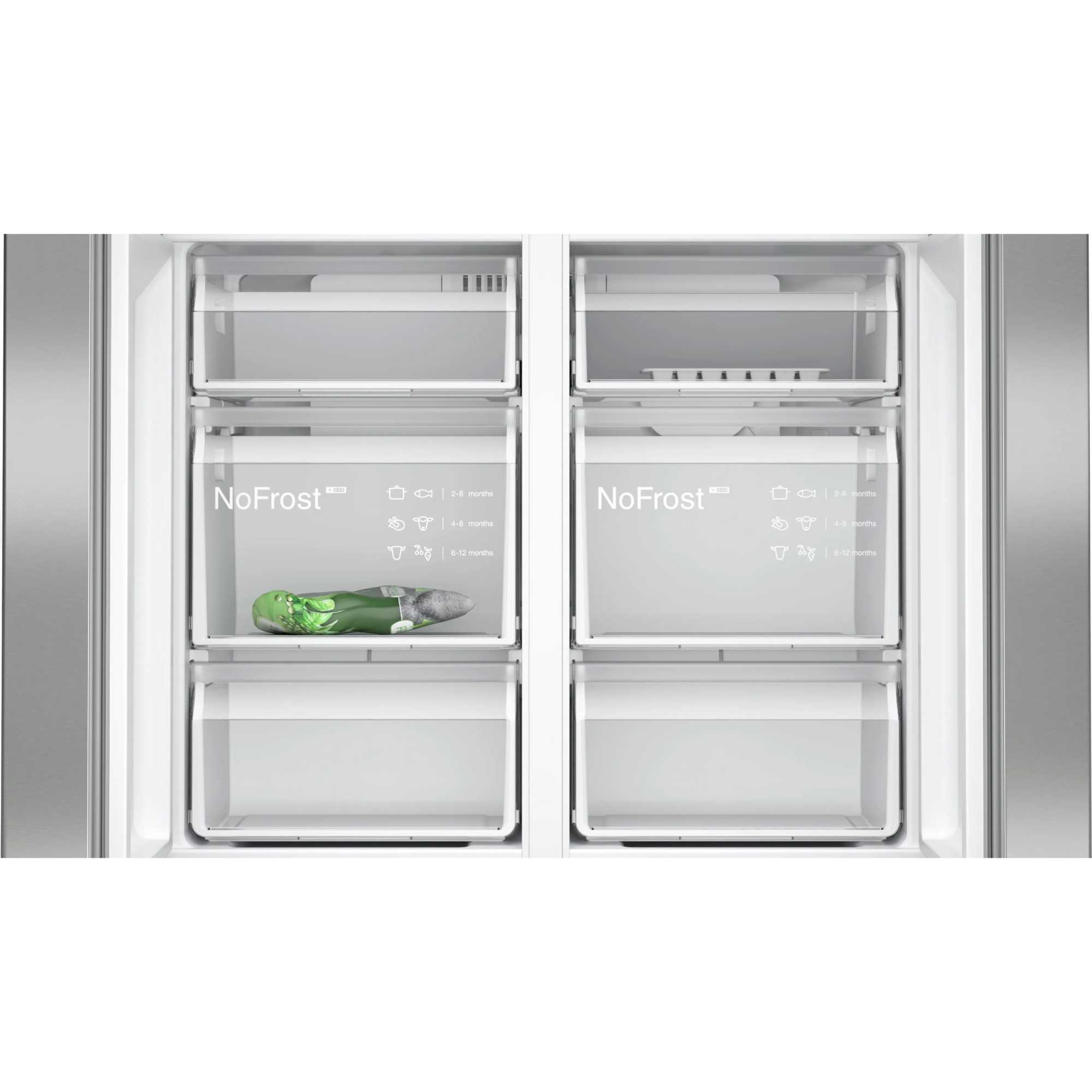 KF96NVPEAG 605l Total noFrost American Fridge Freezer - Stainless Steel