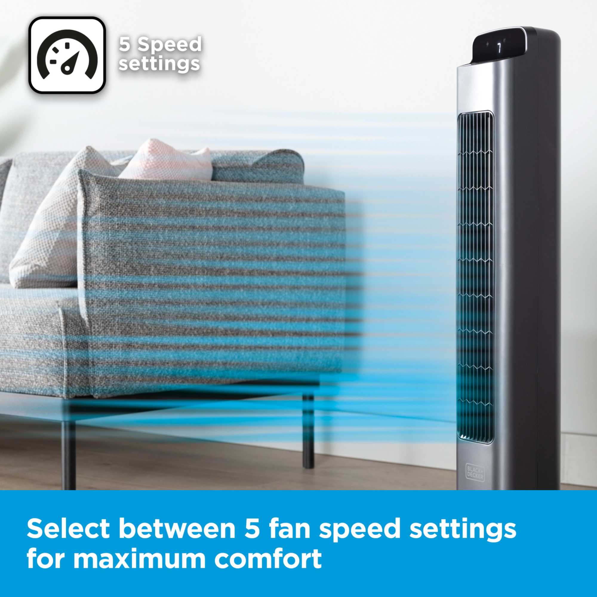 BXFT50008GB Smart Tower Fan - Black