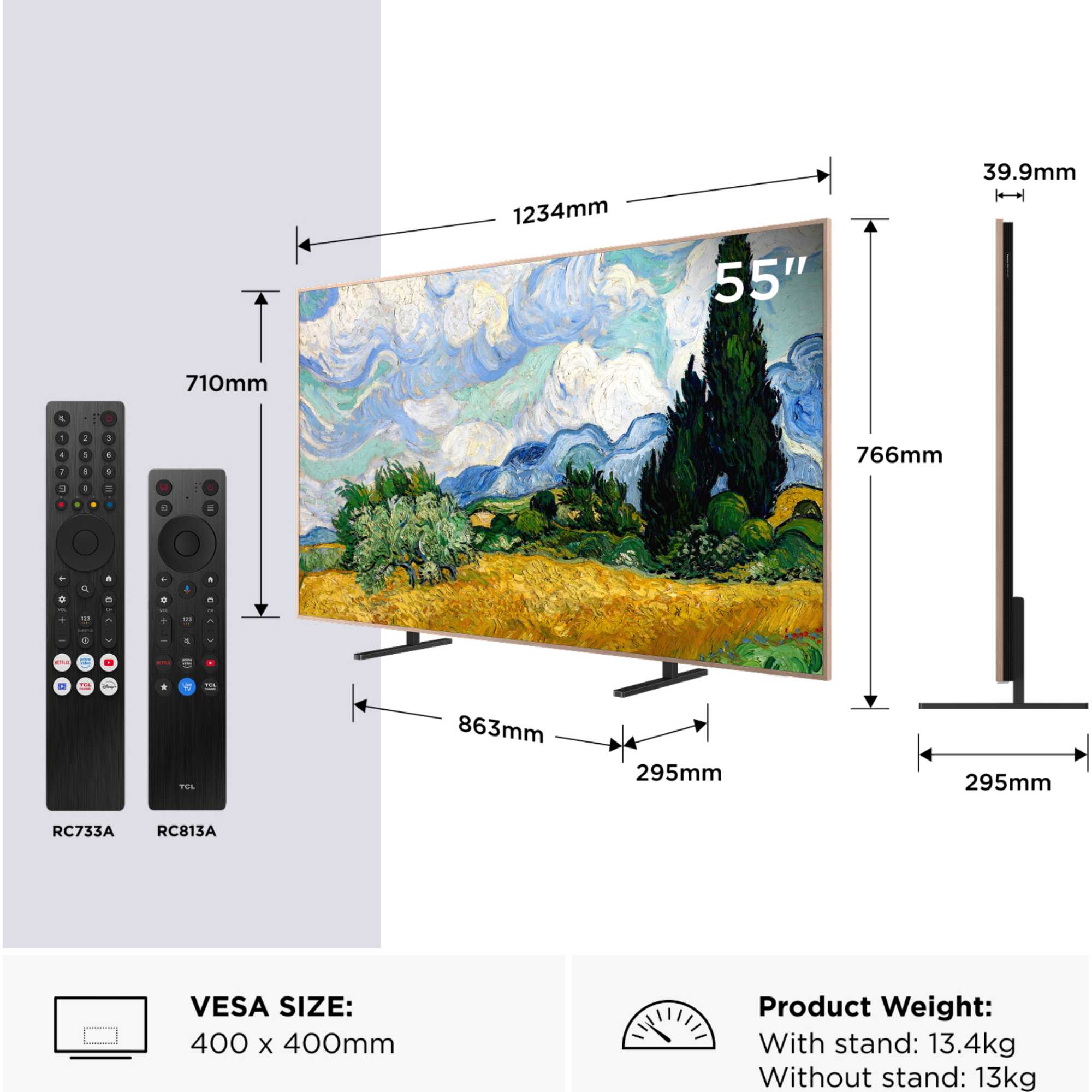 A400PRO 55" 4K Ultra HD QD-Mini LED HDR Google Smart TV - 55A400PRO-UK