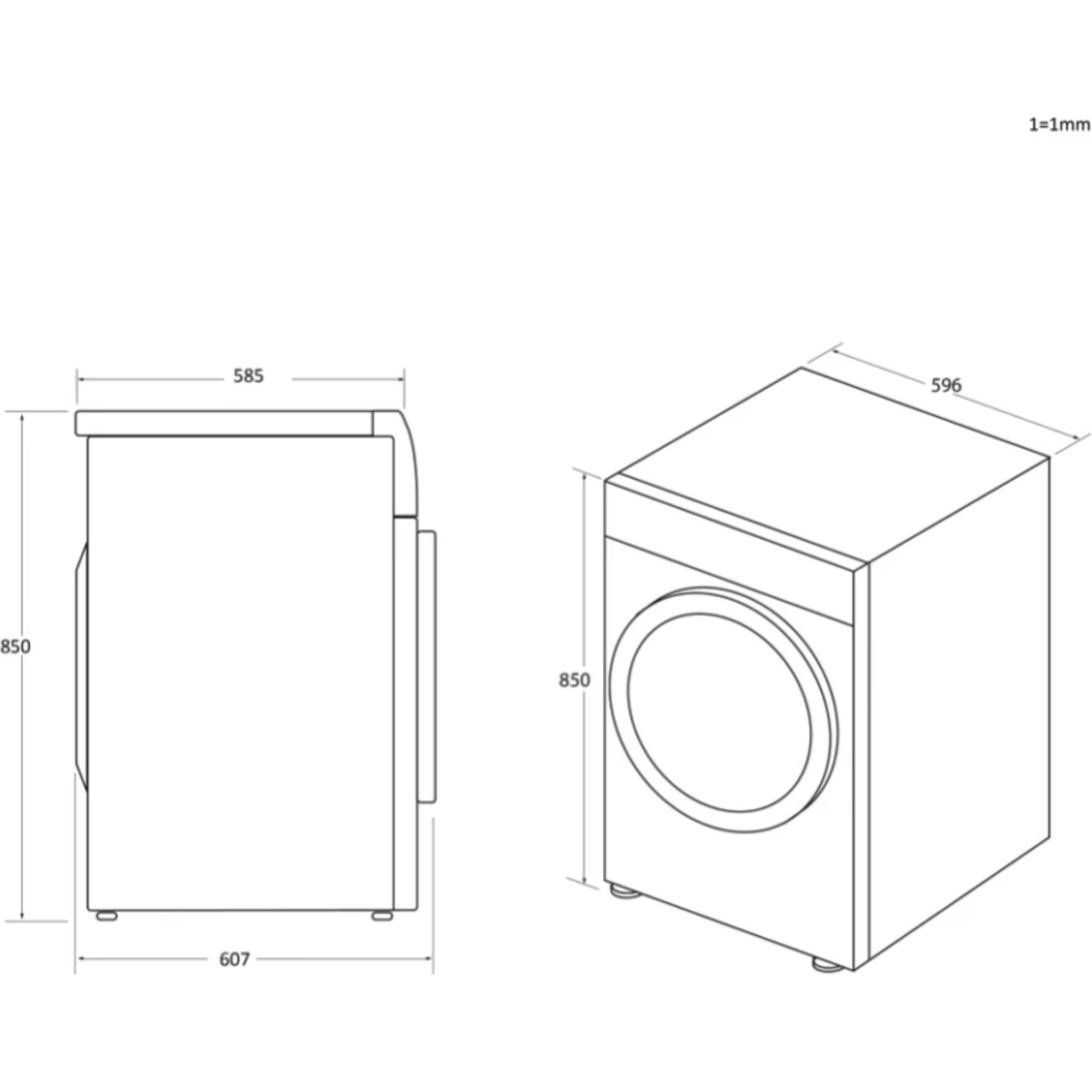 CSOE H9A2TE-80 9kg Heat Pump Smart Tumble Dryer - White