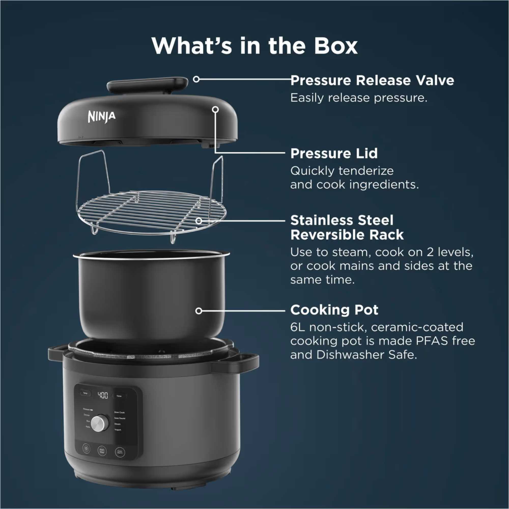 PC201UK HyperHeat 6L 9-in-1 Pressure & Rice Cooker