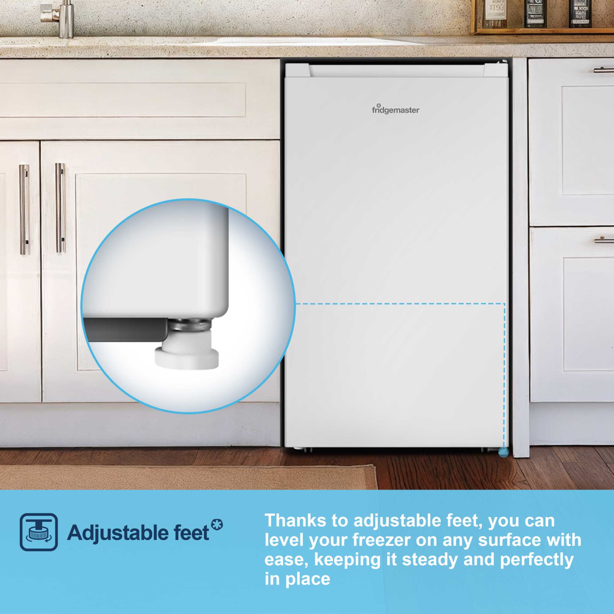 MUL4892E 92l Undercounter Larder Fridge - White