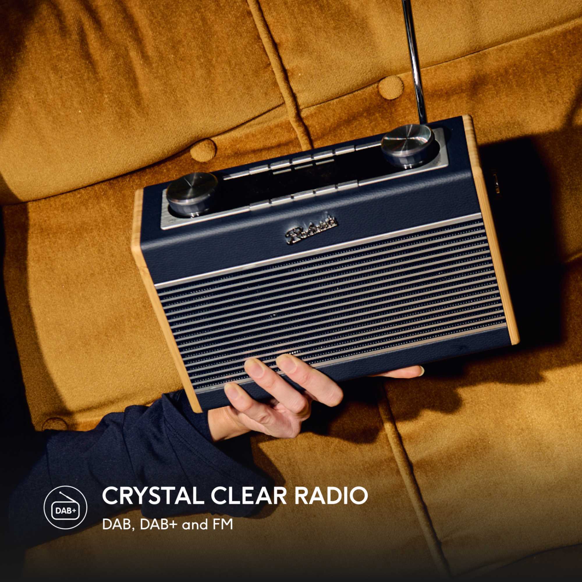 RAMBLERCLANB Revival Rambler Classic FM/DAB+ Bluetooth Digital Radio - Navy Blue