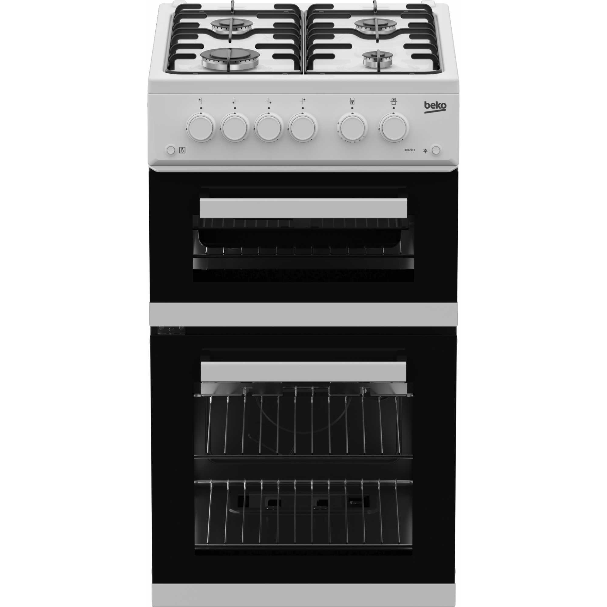 KDG583W 60cm Twin Cavity Gas Cooker