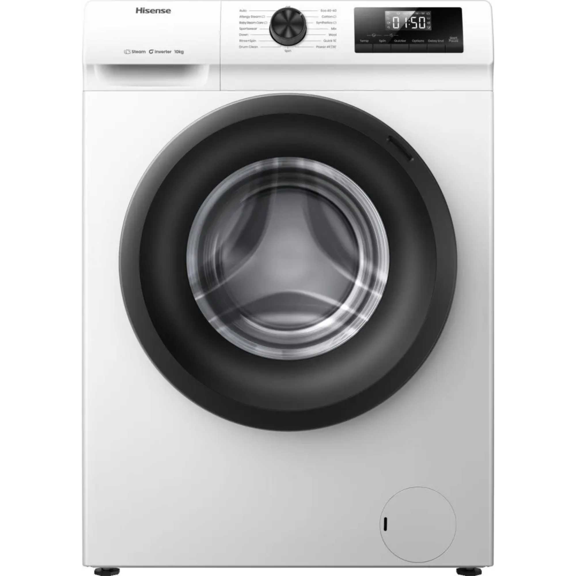 WF1Q1041BW 10kg 1400 Spin, Steam Washing Machine - White