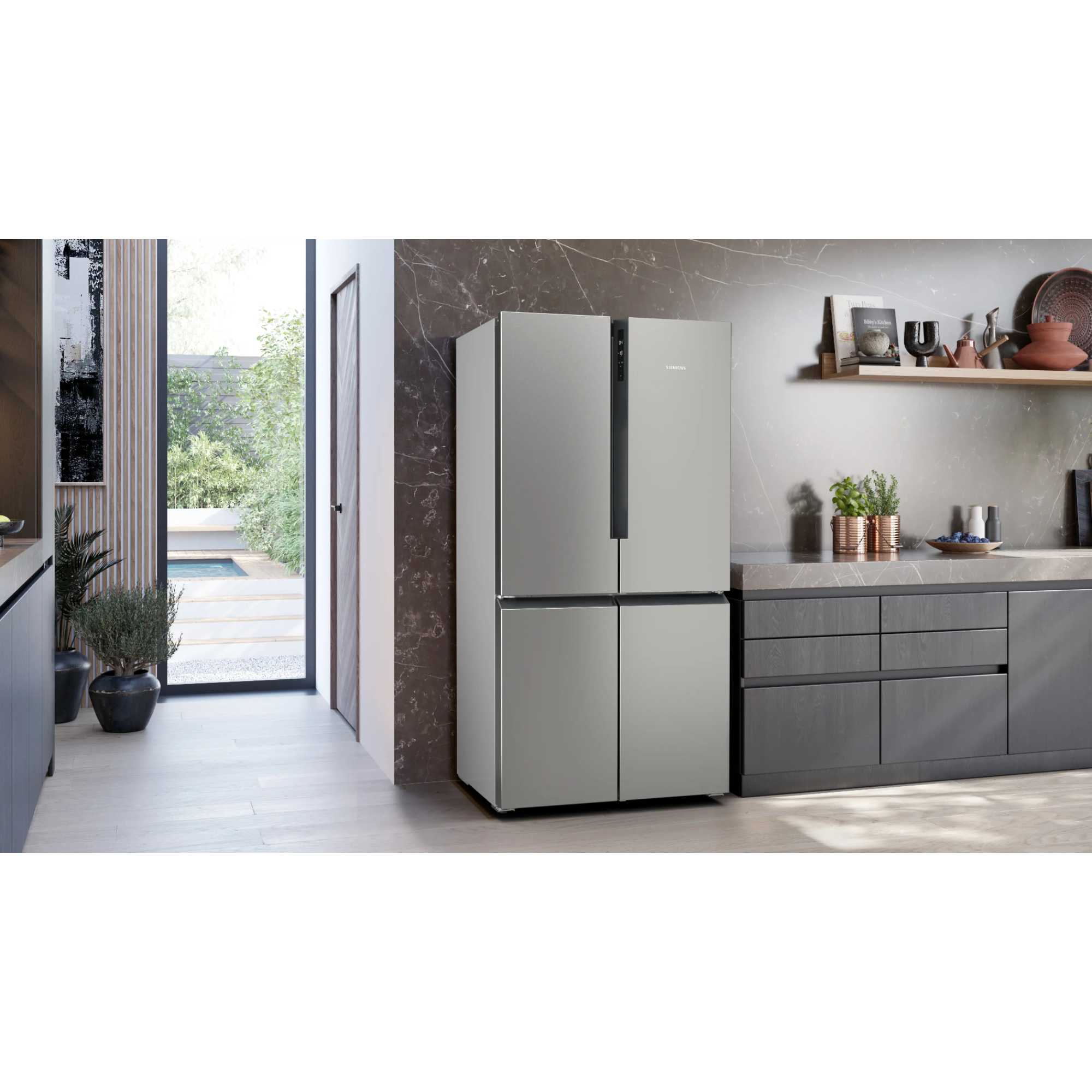 KF96NVPEAG 605l Total noFrost American Fridge Freezer - Stainless Steel