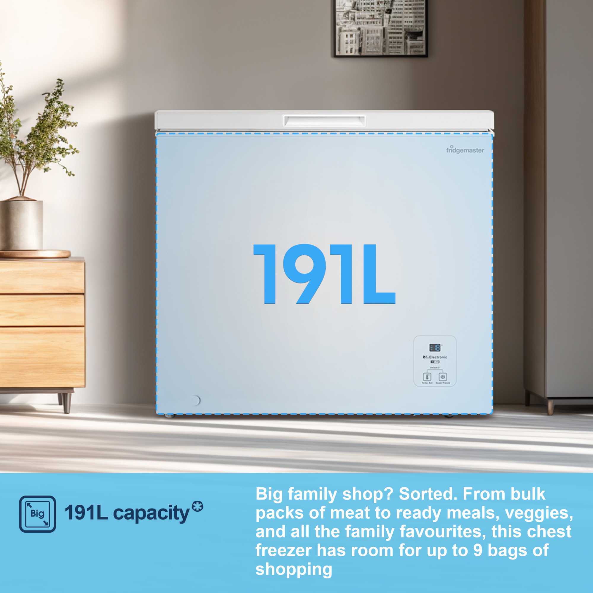 MCF198E 191L Chest Freezer - White