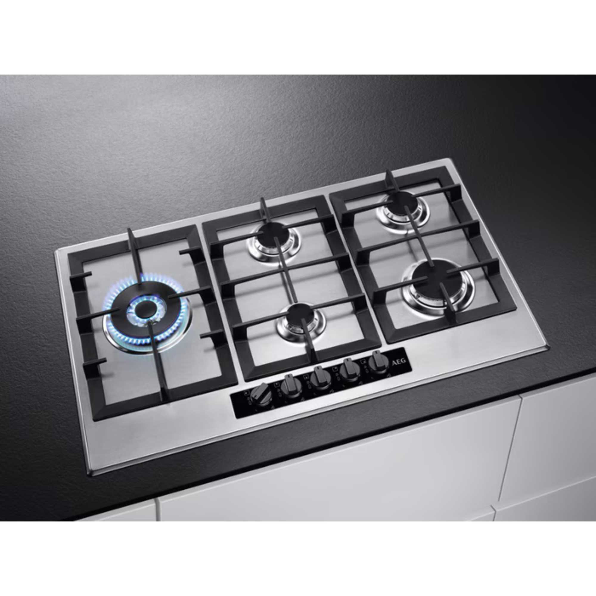 HGB95522YM 6000 Slim Line 90cm 5 Burner Gas Hob - Stainless Steel