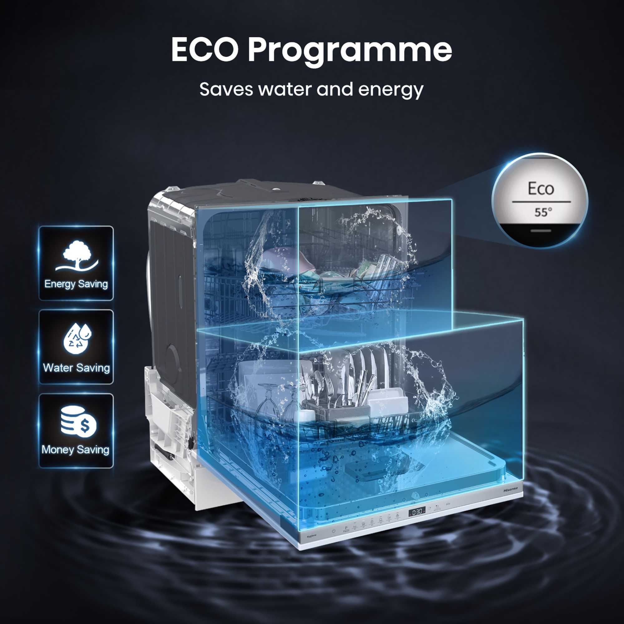 HV642E90UK 13 Place Fully Integrated Self-Clean Dishwasher - Silver