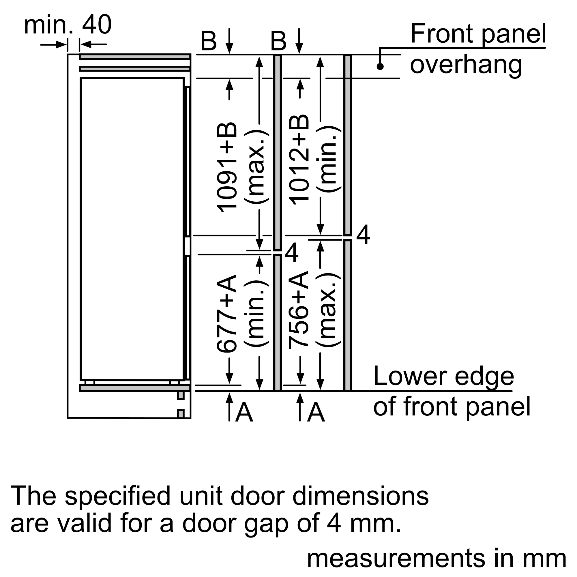 Series 4 Built-In Fridge Freezer 60/40 LowFrost - KIV86VSE0G