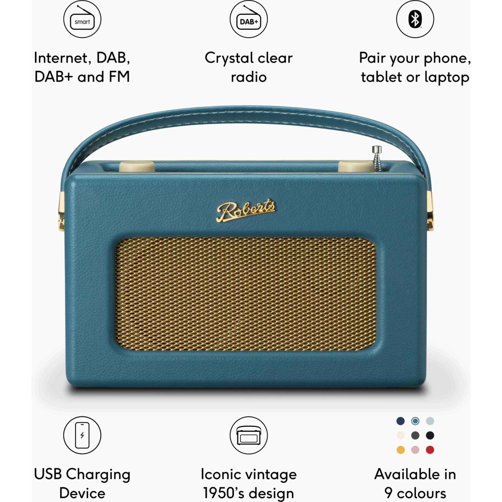 Revival iStream 3L DAB/FM Radio with Bluetooth - Teal Blue