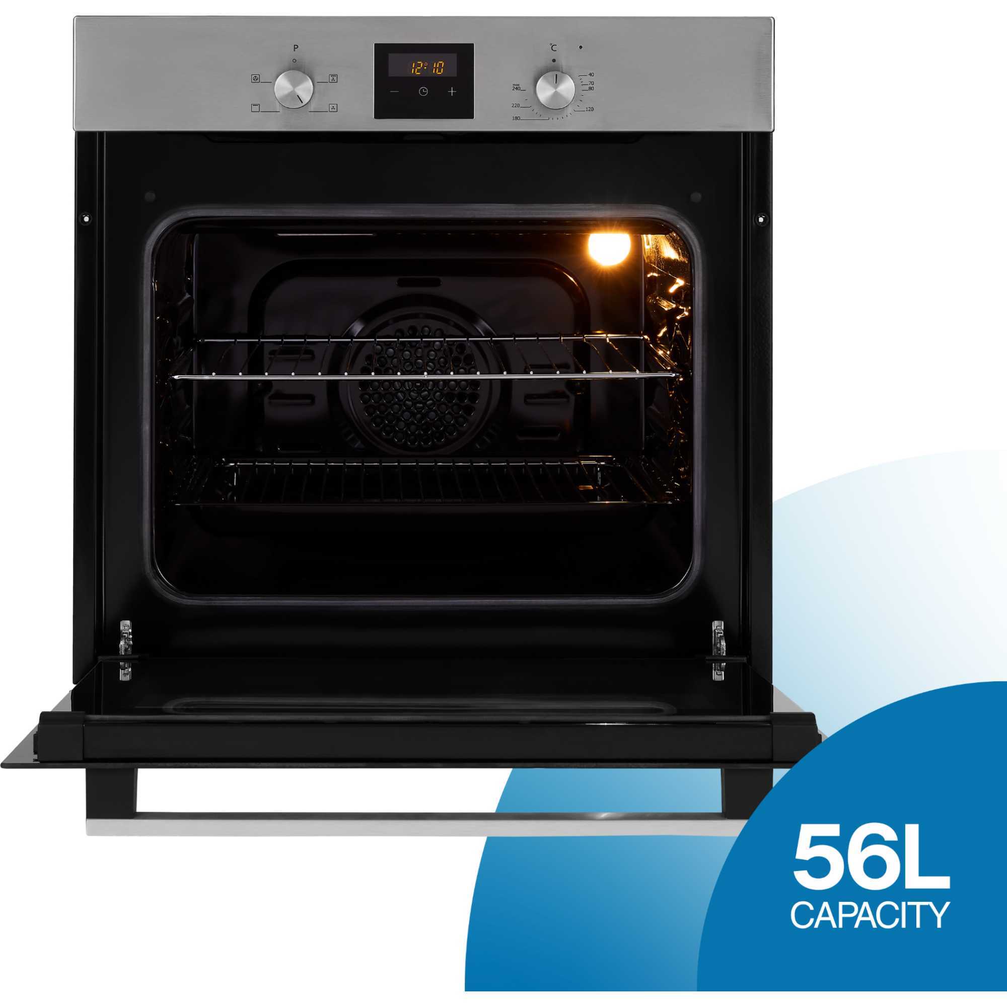 BISOF3SS Built-In 56L Electric Oven with Grill - Stainless Steel
