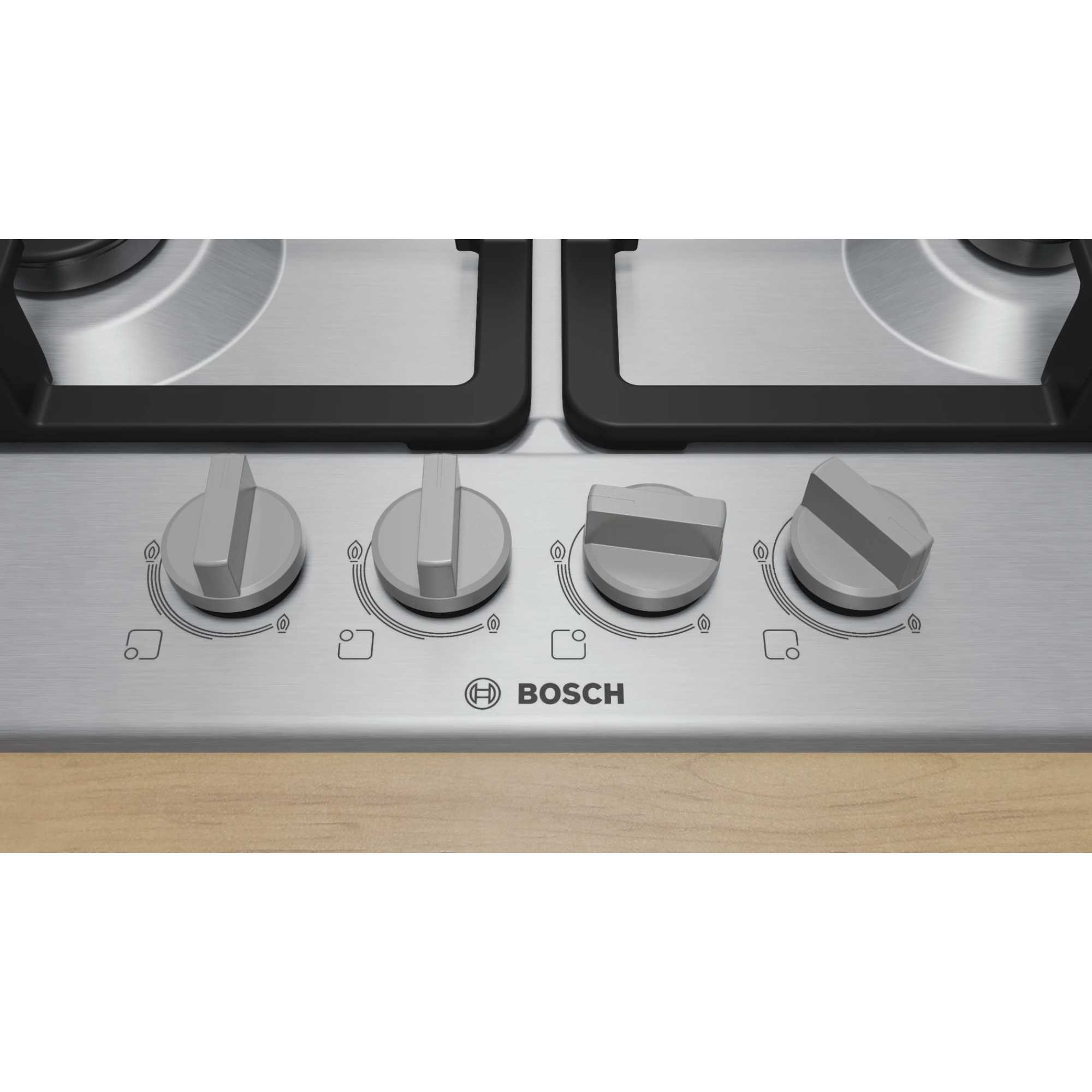 PGP6B5K90 Series 4 60cm 4 Burner Gas Hob - Stainless Steel