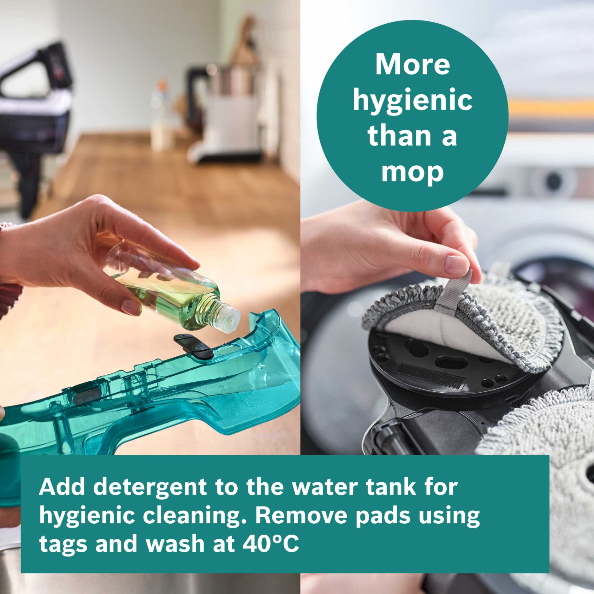 BCS71HYGGB Unlimited 7 Aqua Cordless Vacuum Cleaner & Mop - White