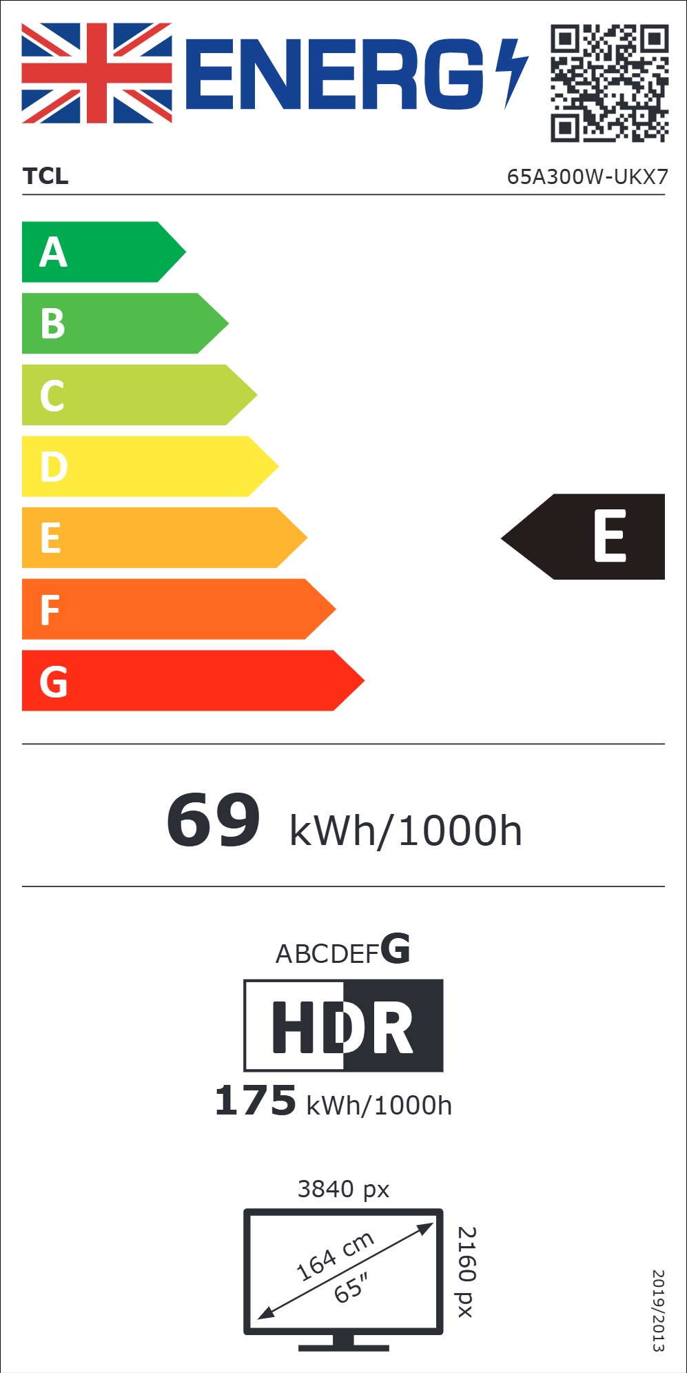 TCL A300W 65" 4K Ultra HD QLED Canvas/Frame Lifestyle TV - 65A300W