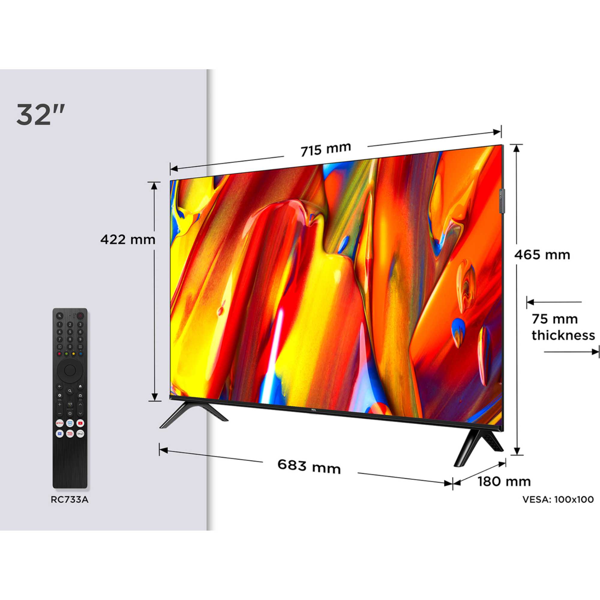 V5C-UK 32" Full 1080 HD QLED Android TV - 32V5CUK