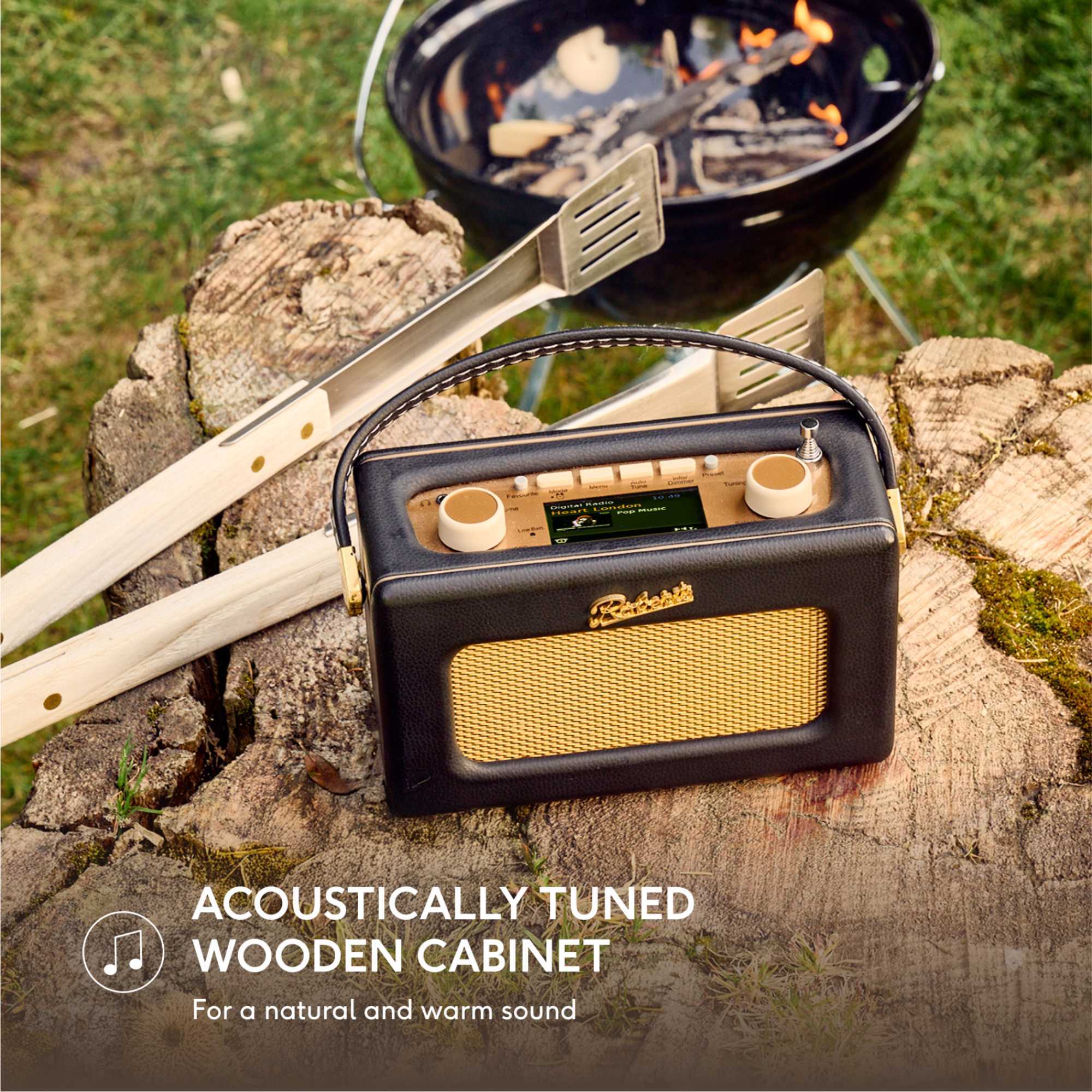 RD70BLK 1950s Style Clock Radio - Black