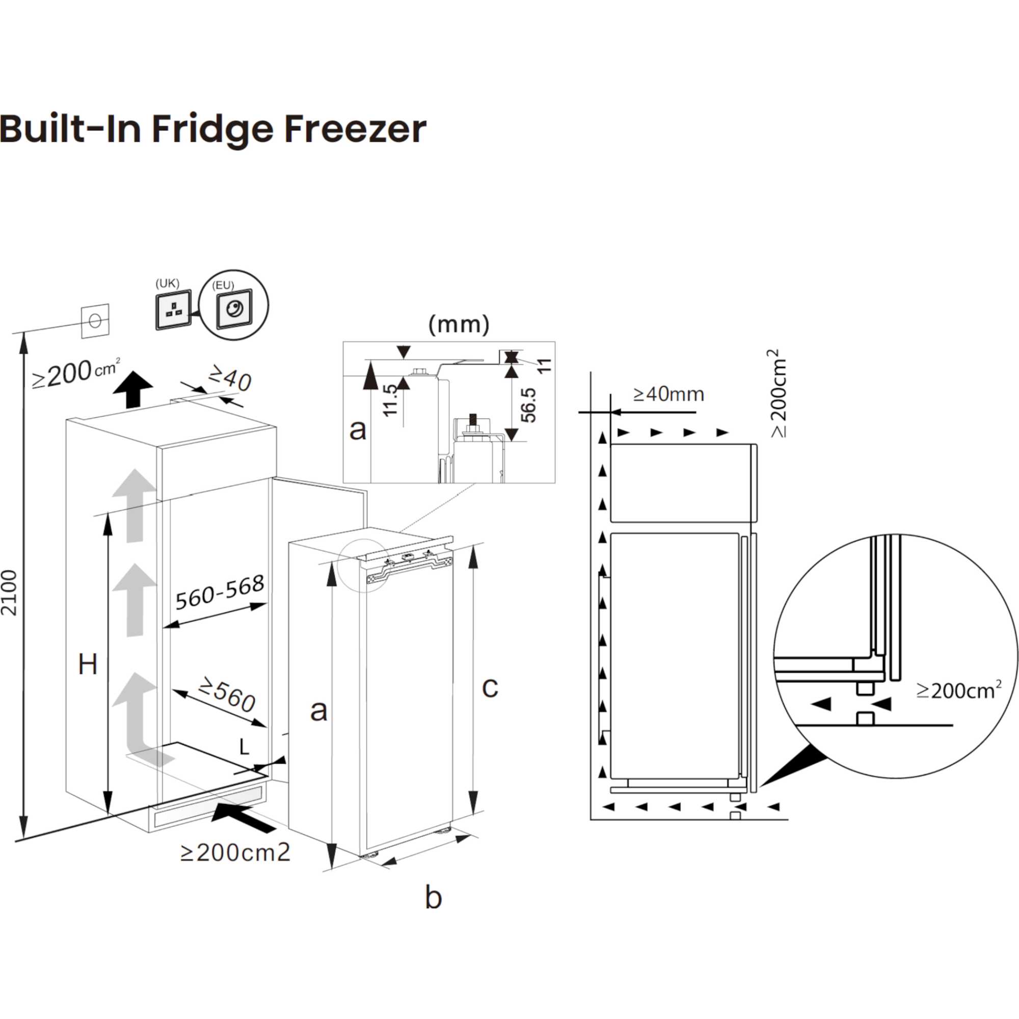 FT3B213SAWE 235L Built-in Freezer