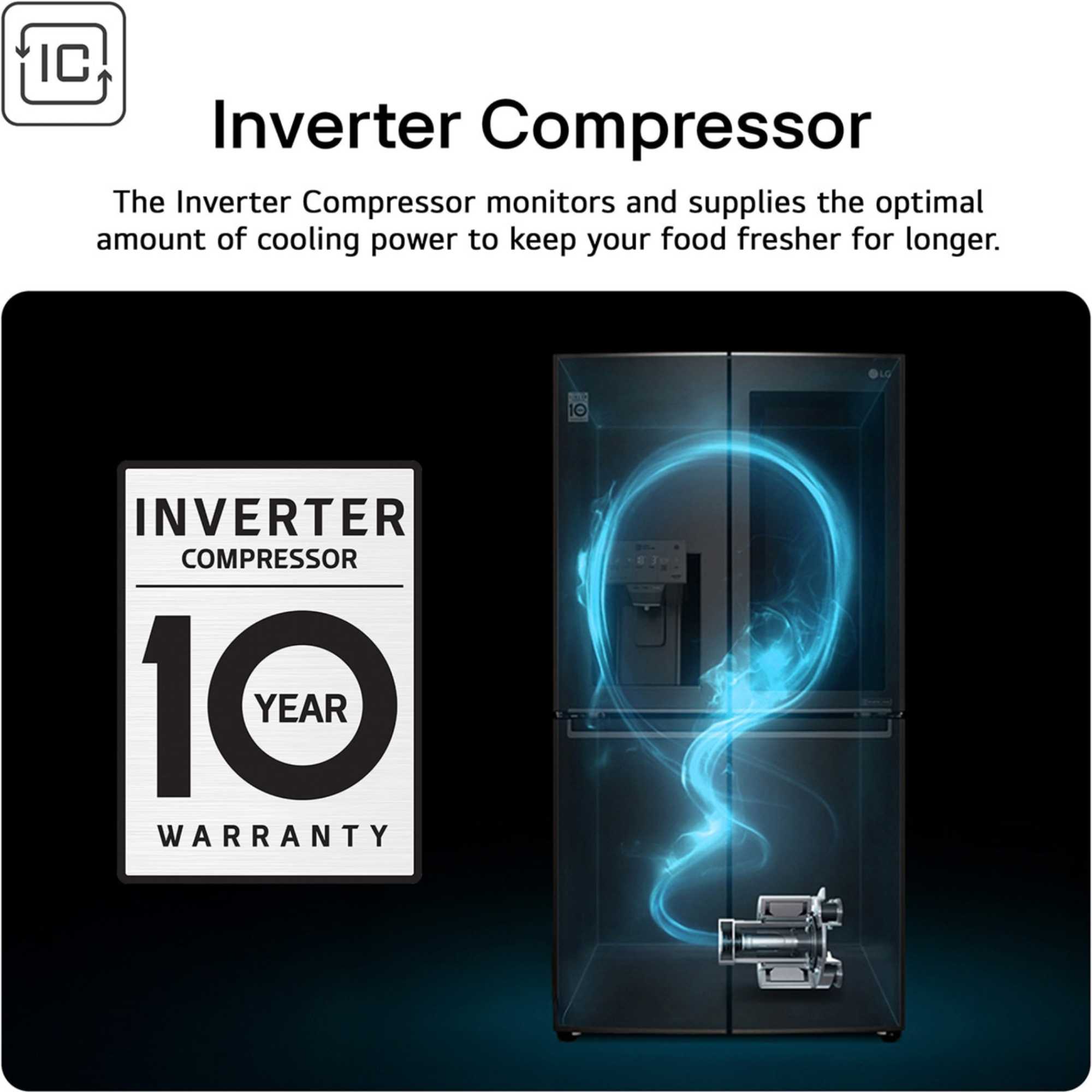 GBBSJ10EEP 333l Total No Frost Smart Fridge Freezer - Essence Matte Black