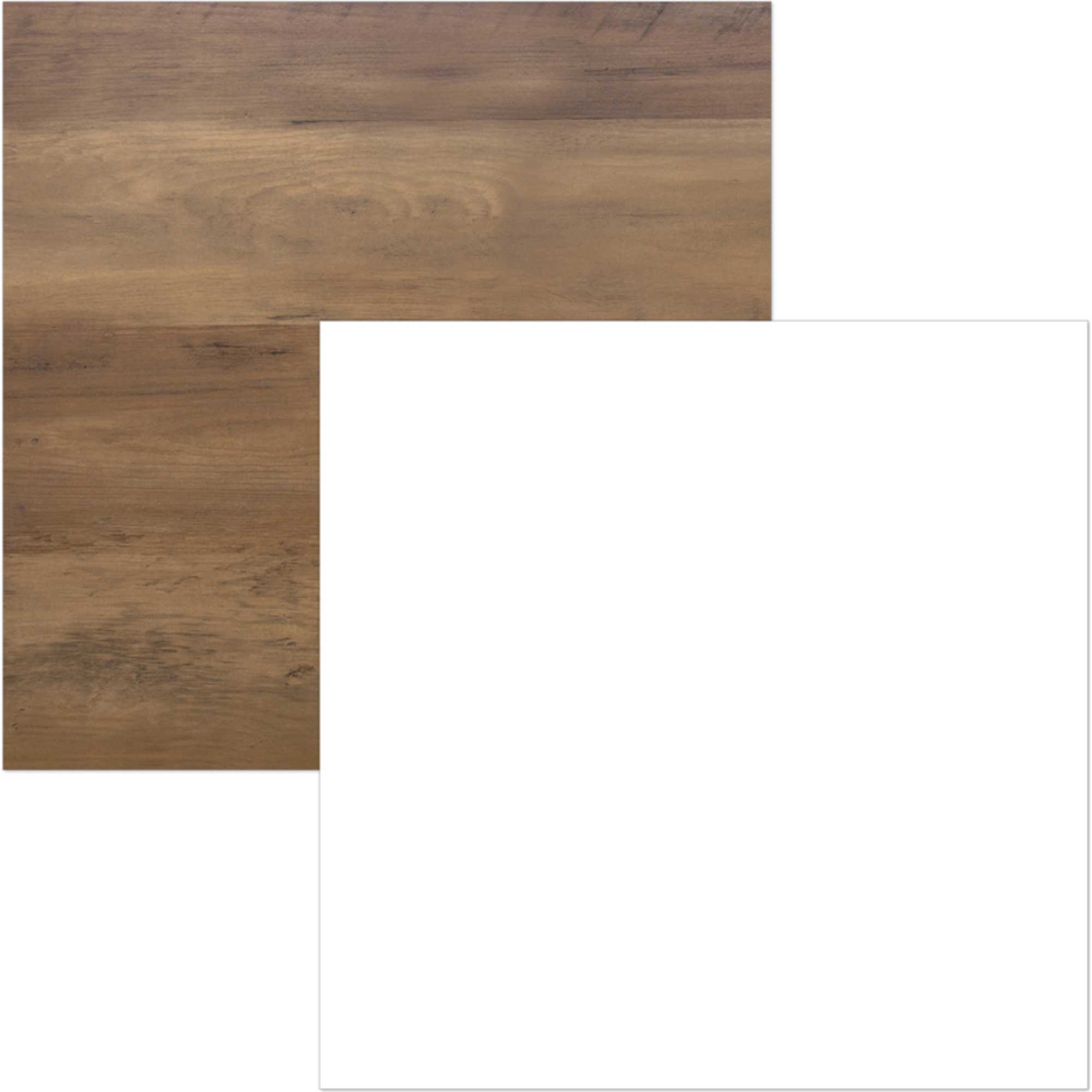 FS1900WSSW Whitesands Open Aperture TV Stand - Satin White & Wood