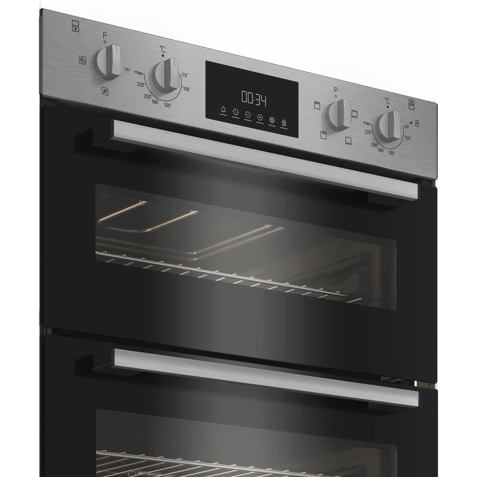 DUI 10D IX Built Under Electric Fan Double Oven - Stainless Steel