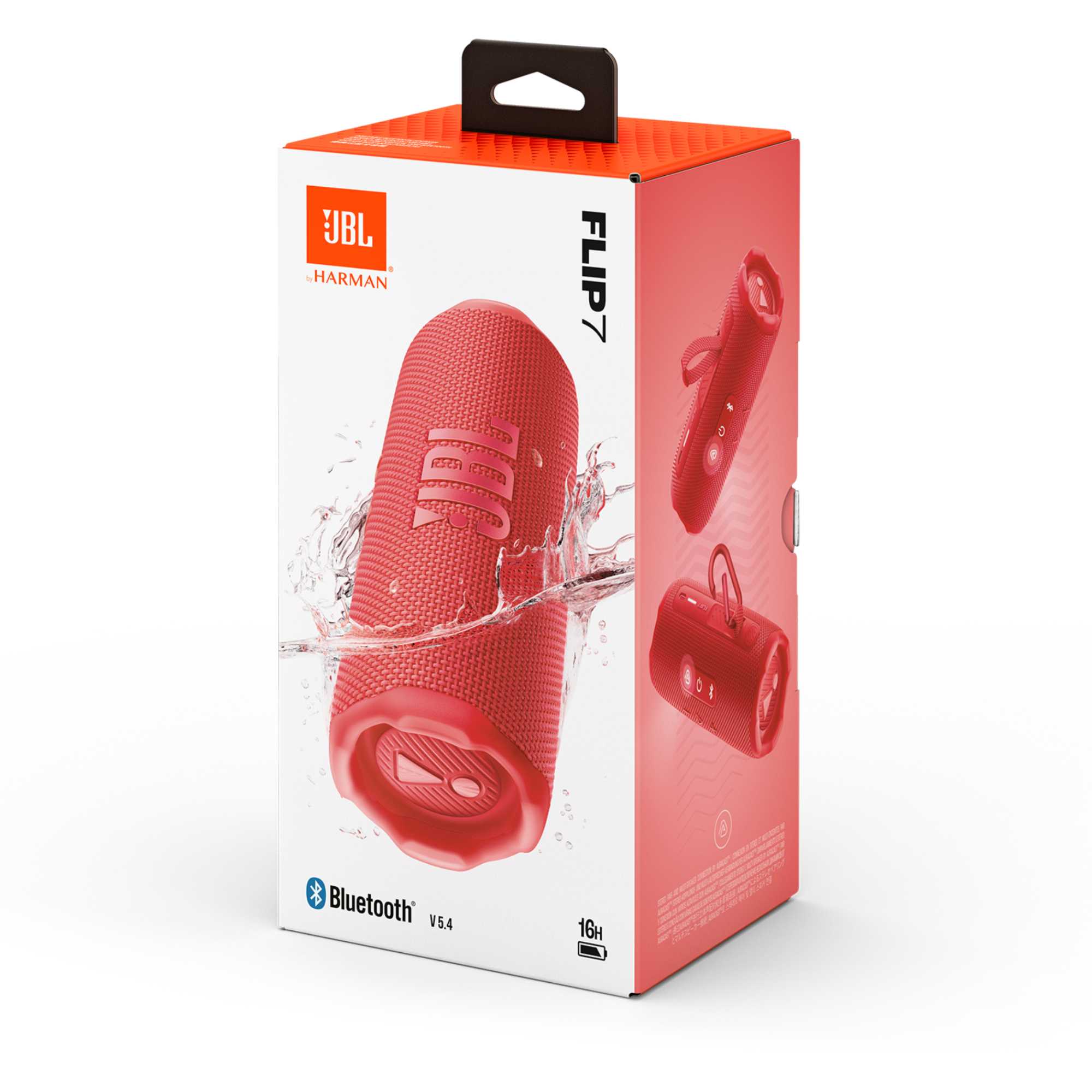 Flip 7 Portable Bluetooth Speaker with JBL Pro Sound - Red