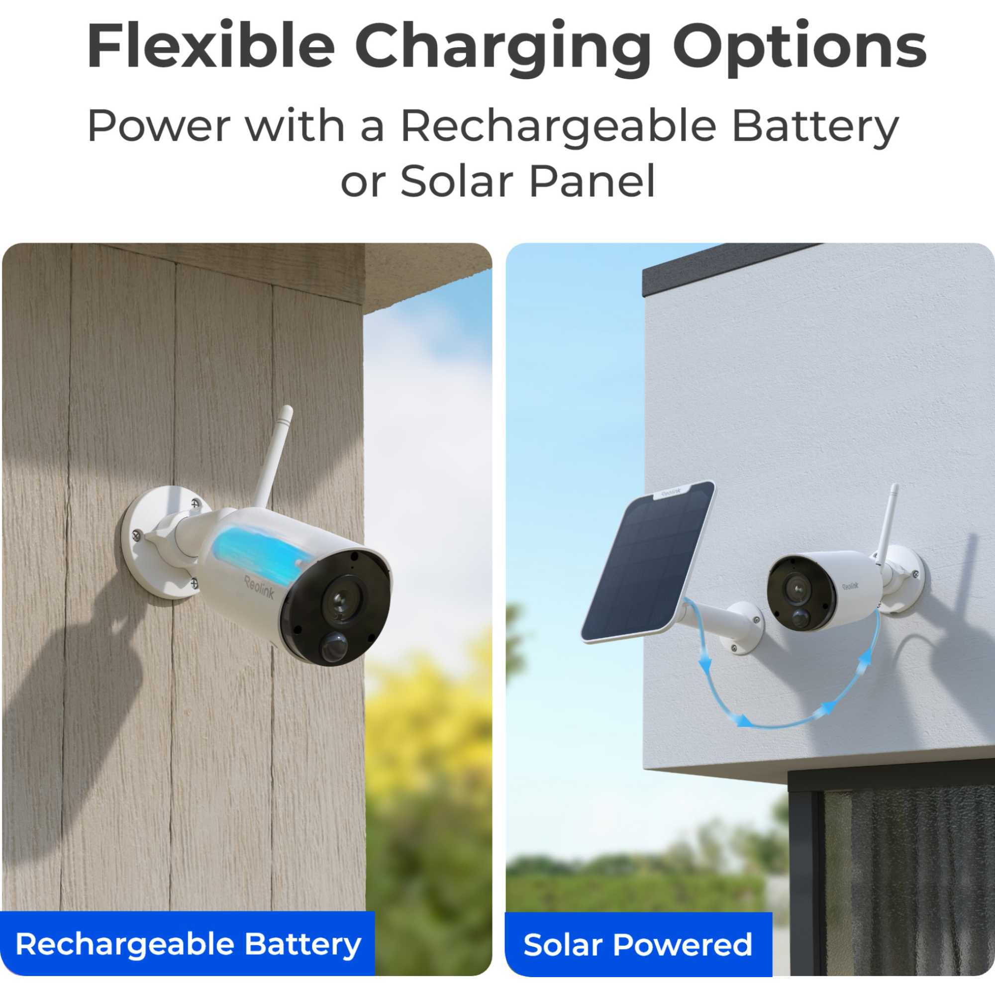 Argus Series 2K 3MP Battery WiFi Outdoor Security Camera with Solar Panel + 64GB