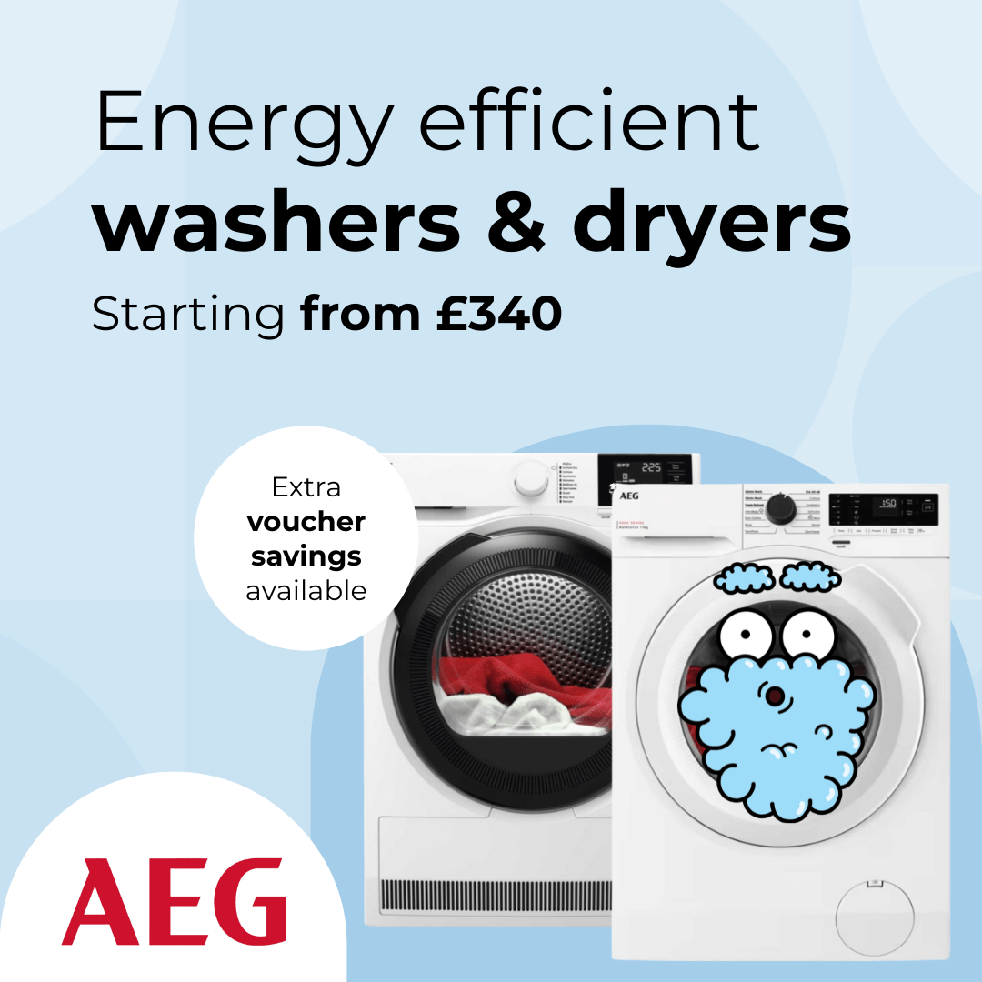 Energy efficient washers & dryers starting from £340