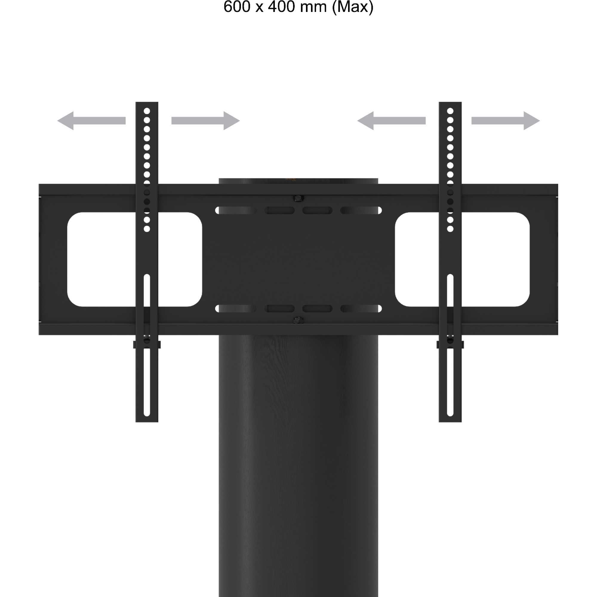 FL930CHEB Wooden Column TV Stand, for 32-65" TVs - Black
