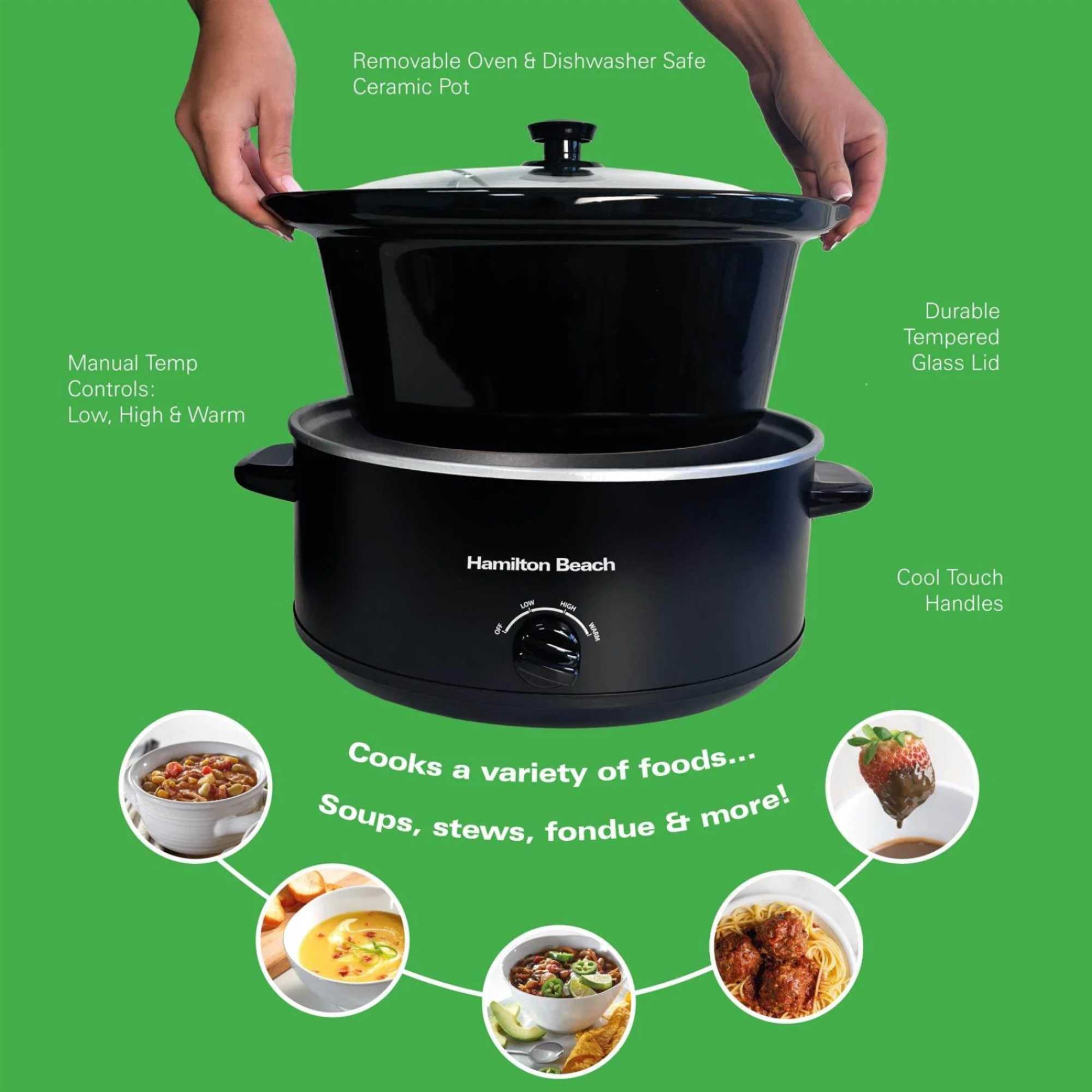 HBSC070B The Family Favourite 6.5L Slow Cooker - Black