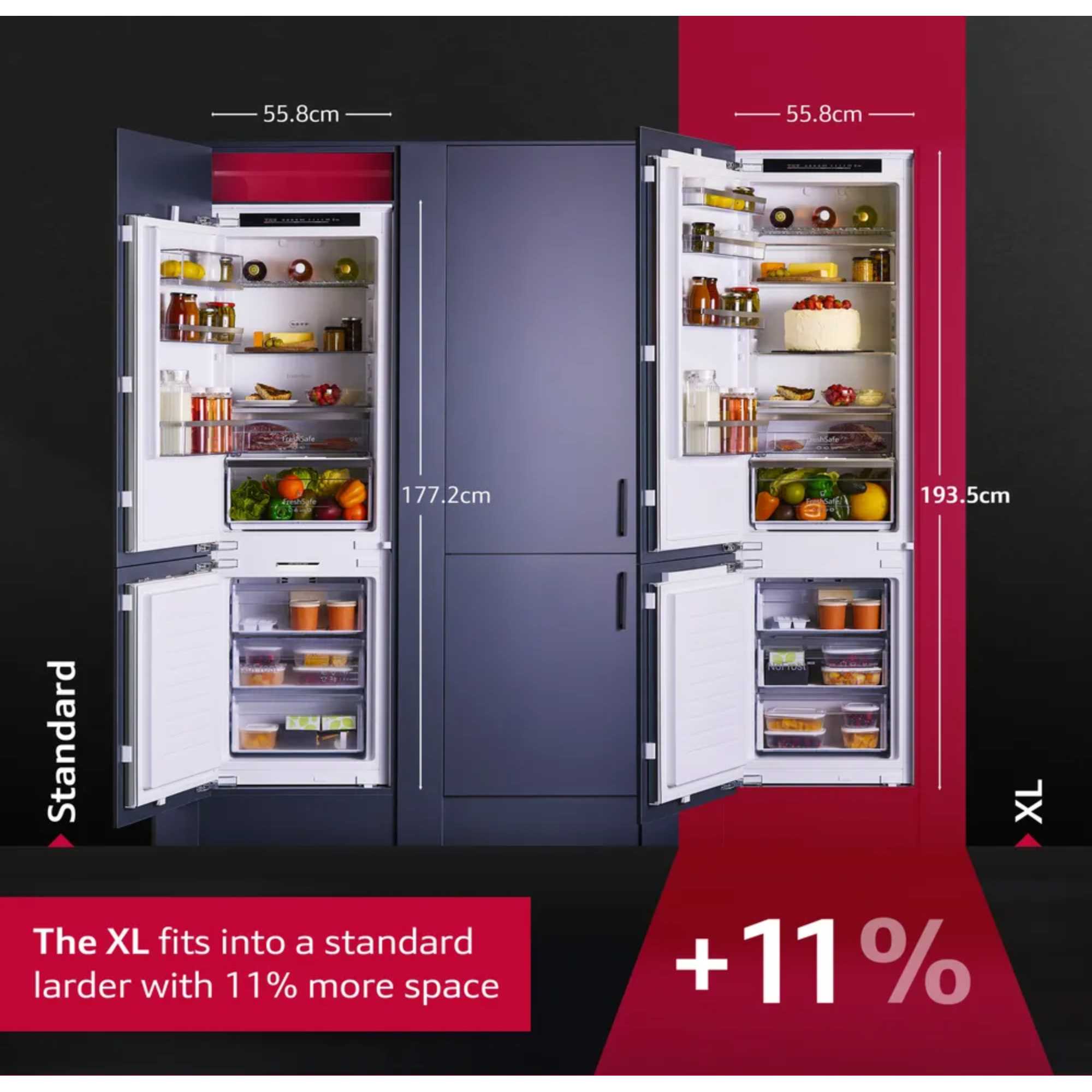 KI7962FD0G 290L Built-in Fridge Freezer