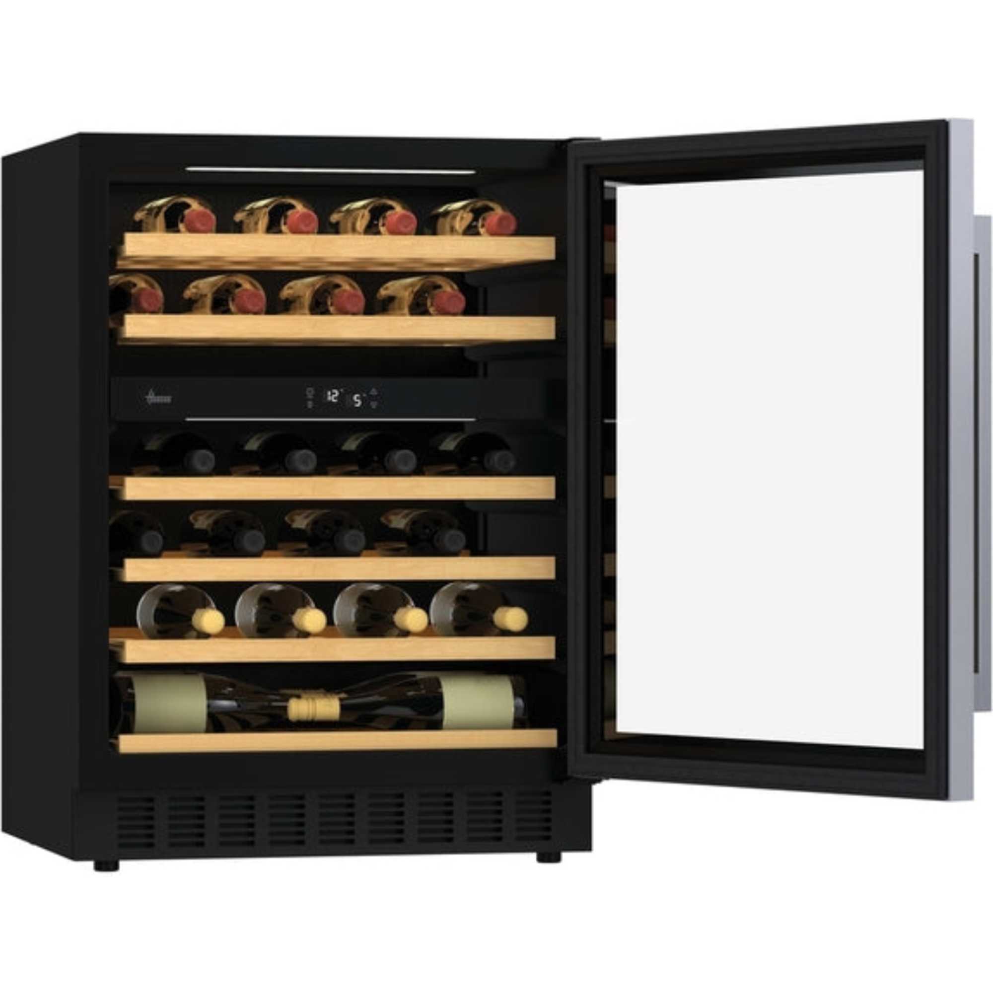 HWCB 60 UK/N H-Wine 700 46 Bottles Undercounter Wine Cooler - Black