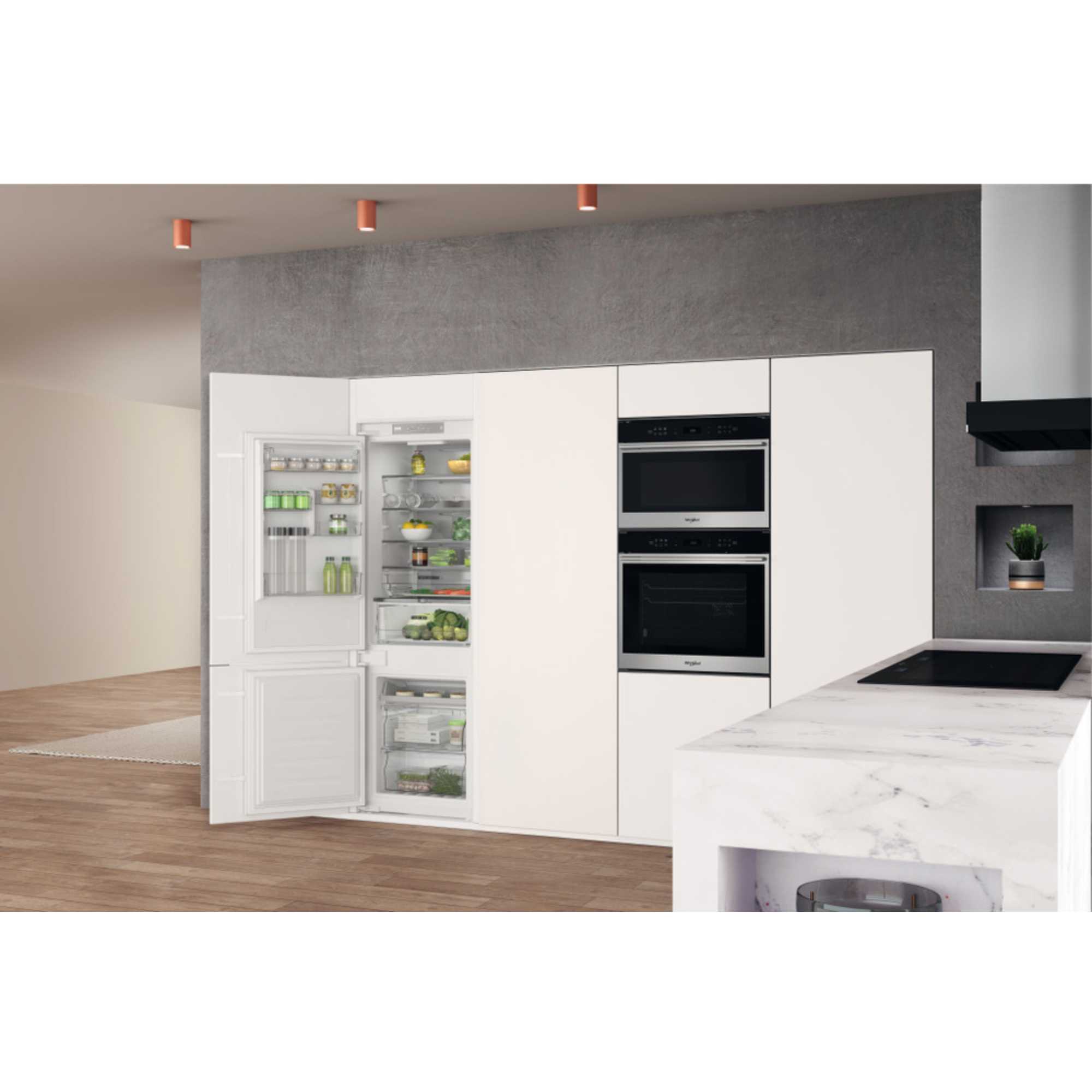 WHC18 T332 P UK 6th SENSE 250l Total No Frost Integrated Fridge Freezer