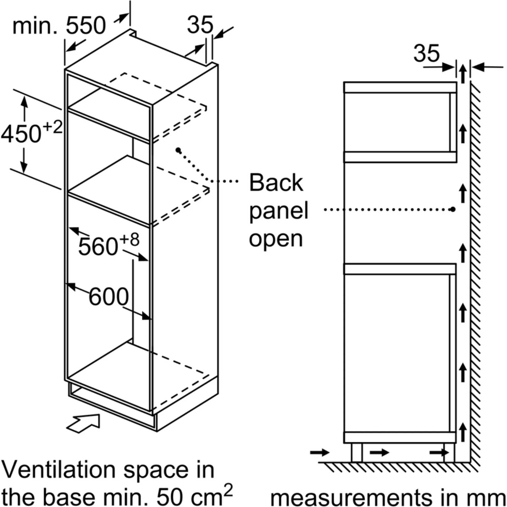 C1AMG84N1B N 50 60mm 900W Built-In Microwave Oven - Stainless Steel