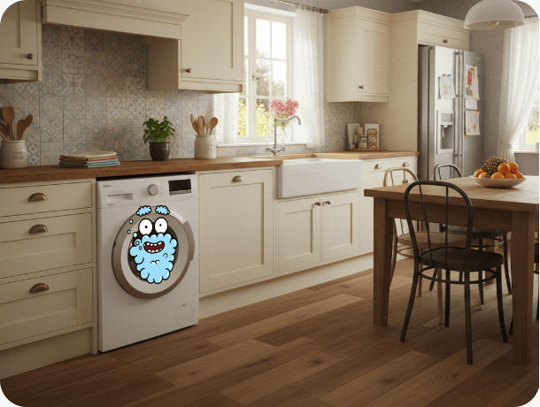 A brand new washing machine.