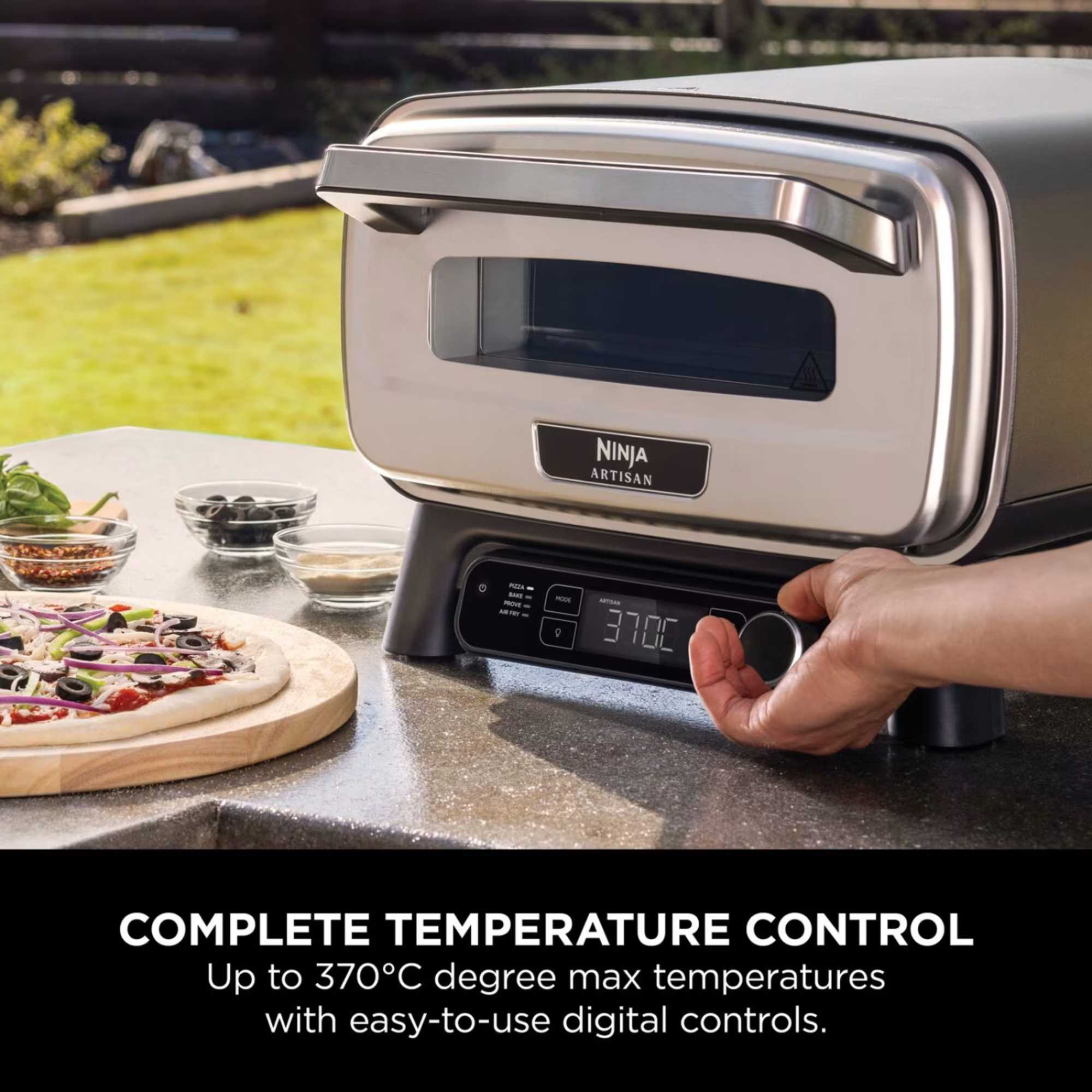 MO201UK Artisan Electric Outdoor Pizza Oven & Air Fryer - Grey
